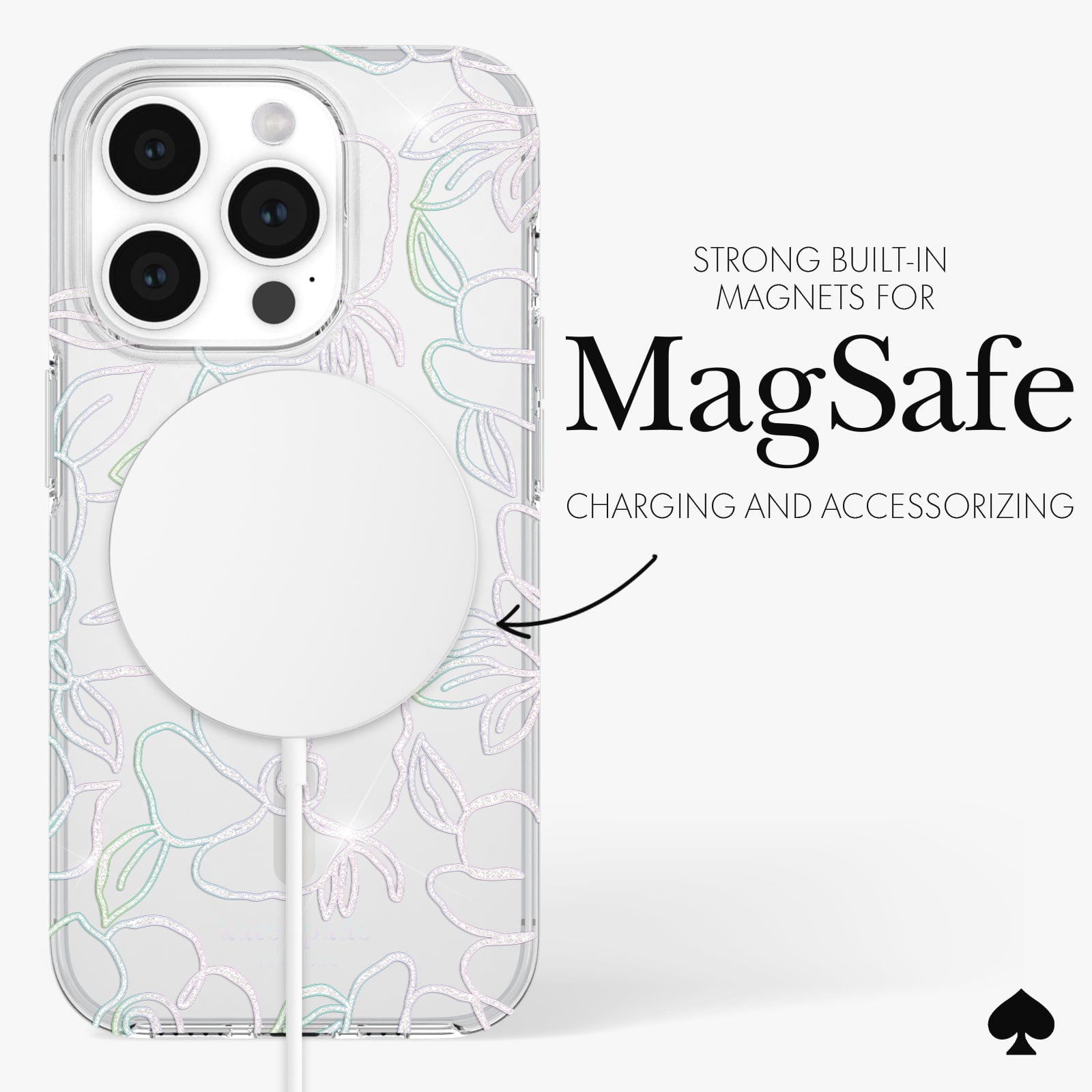 STRONG BUILT-IN MAGNETS FOR MAGSAFE CHARGING AND ACCESSORIZING