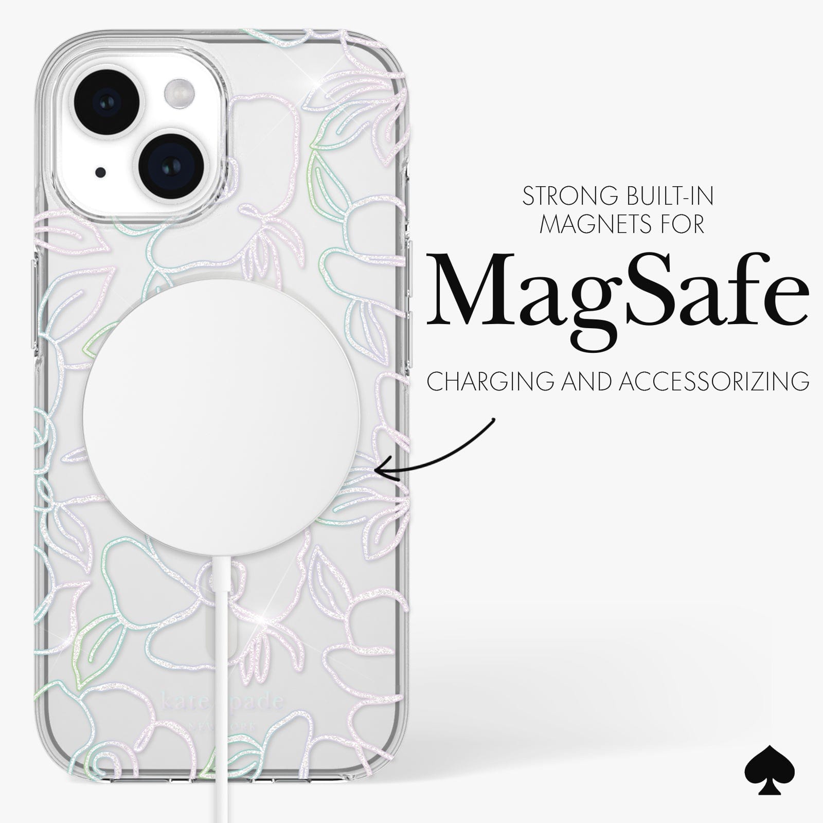 STRONG BUILT IN MAGNETS FOR MAGSAFE CHARGING AND ACCESSORIZING