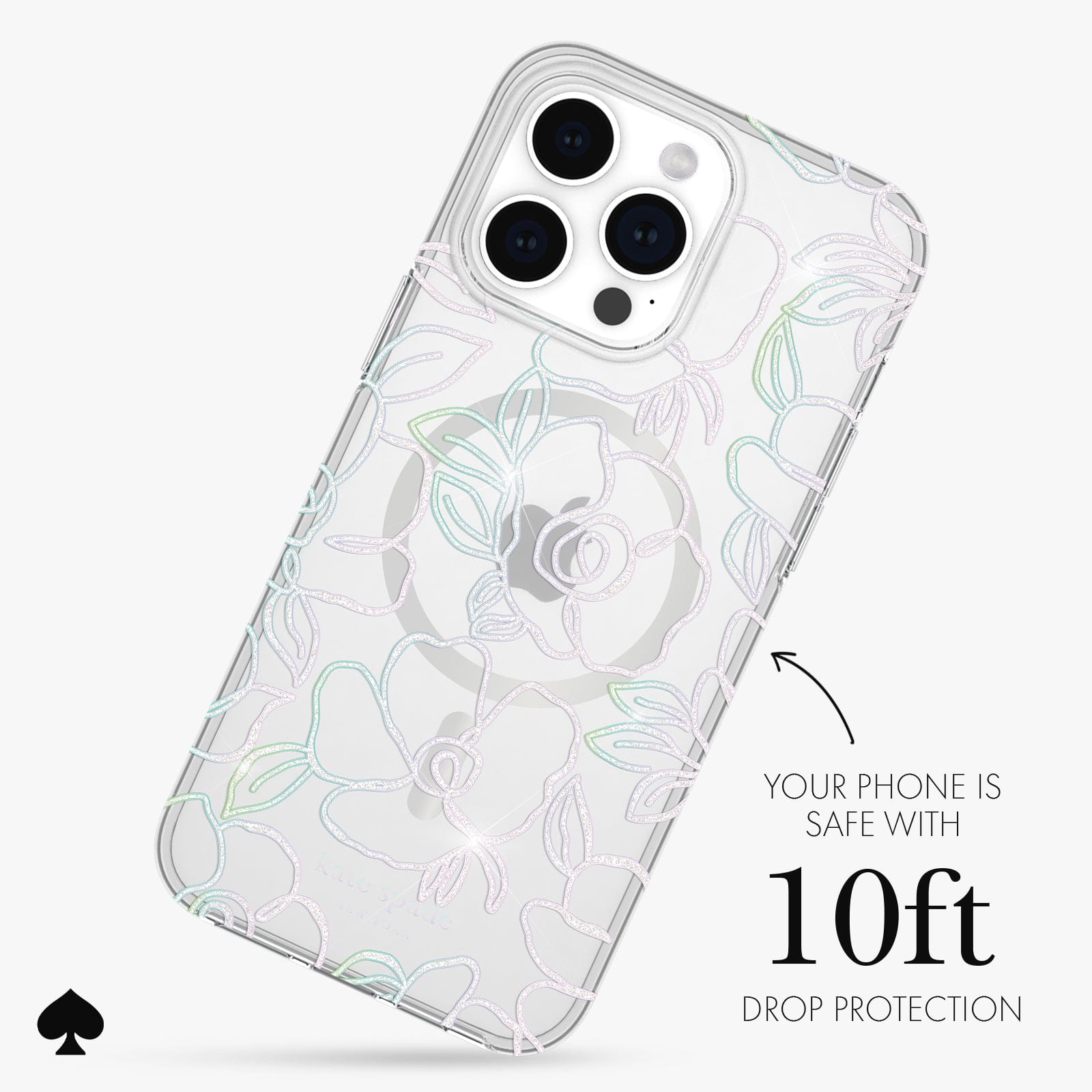 YOUR PHONE IS SAFE WITH 10 FOOT DROP PROTECTION'