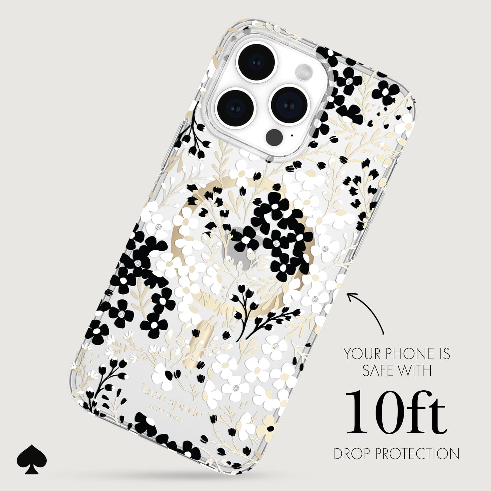 YOUR PHONE IS SAFE WITH 10FT DROP PROTECTION