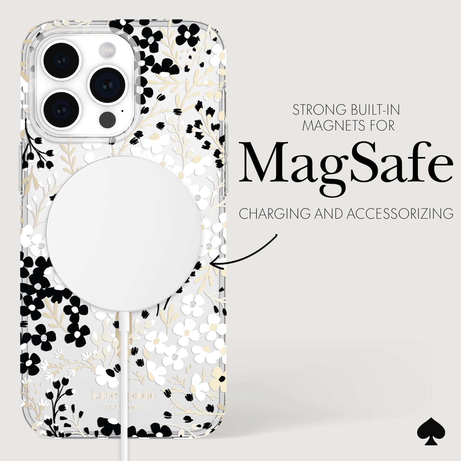 STRONG BUILT IN MAGNETS FOR MAGSAFE CHARGING AND ACCESSORIZING