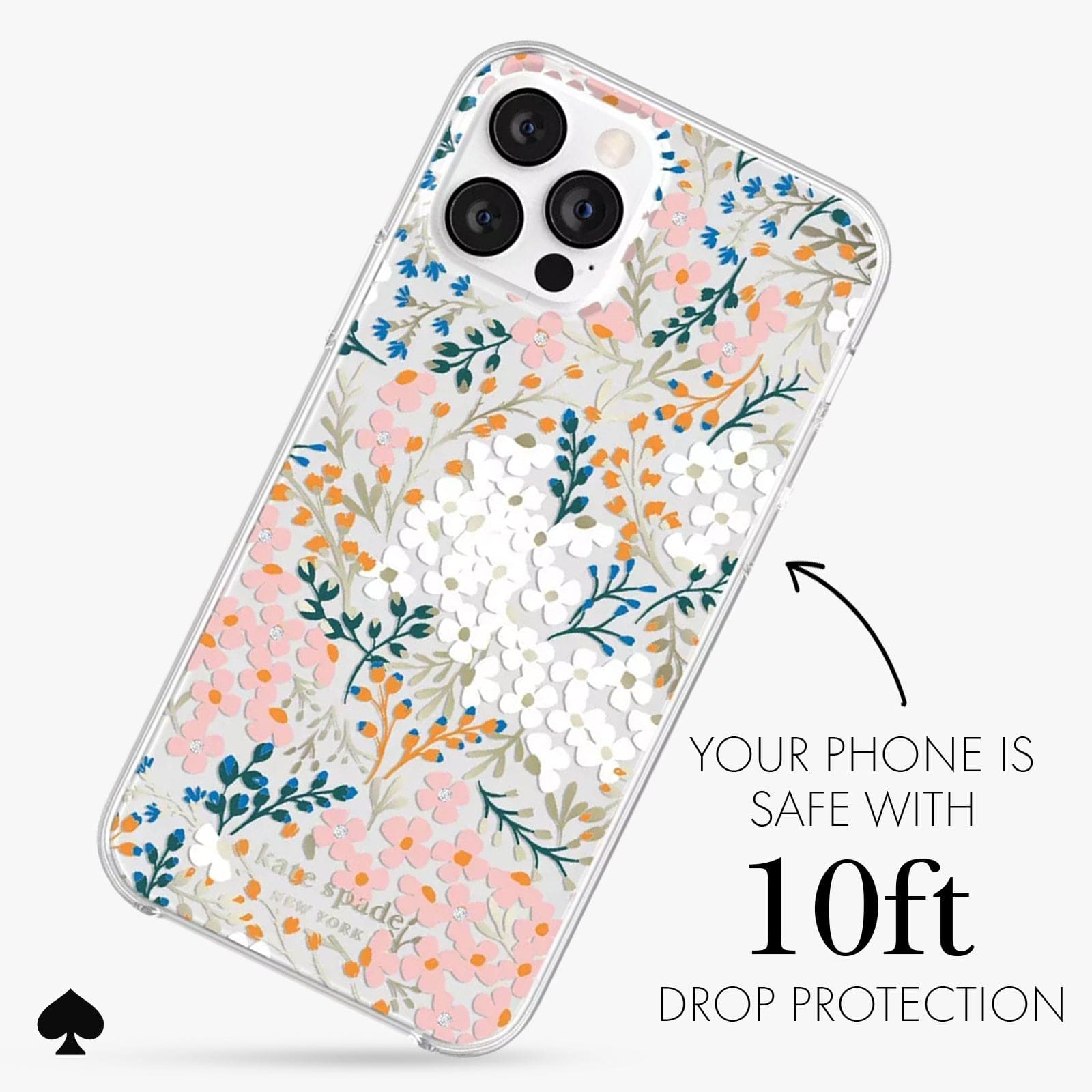 YOUR PHONE IS SAFE WITH 10FT DROP PROTECTION