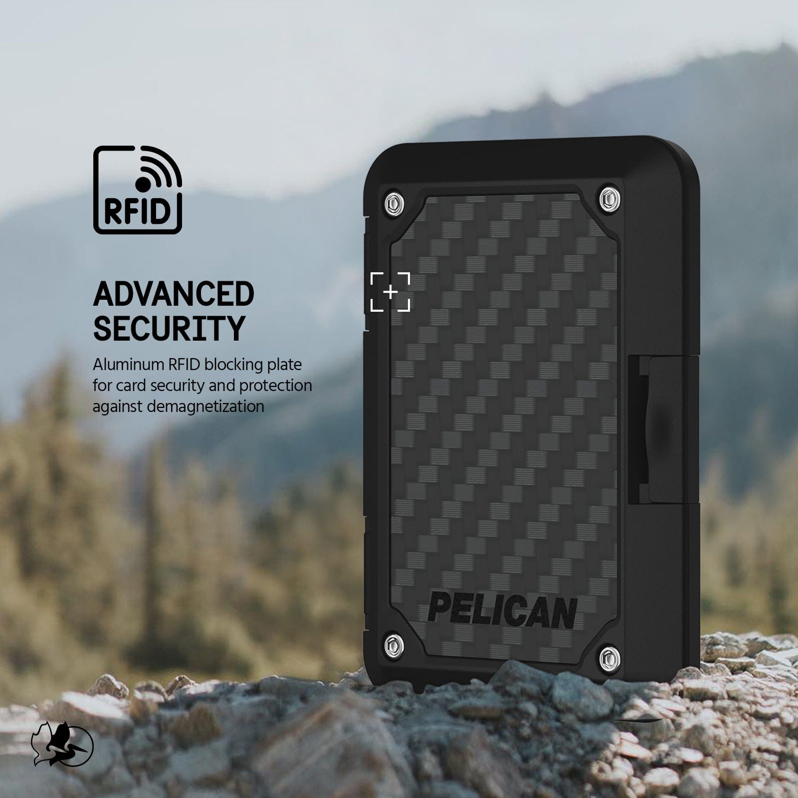 ADVANCED SECURITY. ALUMINUM RFID BLOCKING PLATE FOR CARD SECURITY AND PROTECTION AGAINST DEMAGNETIZATION.