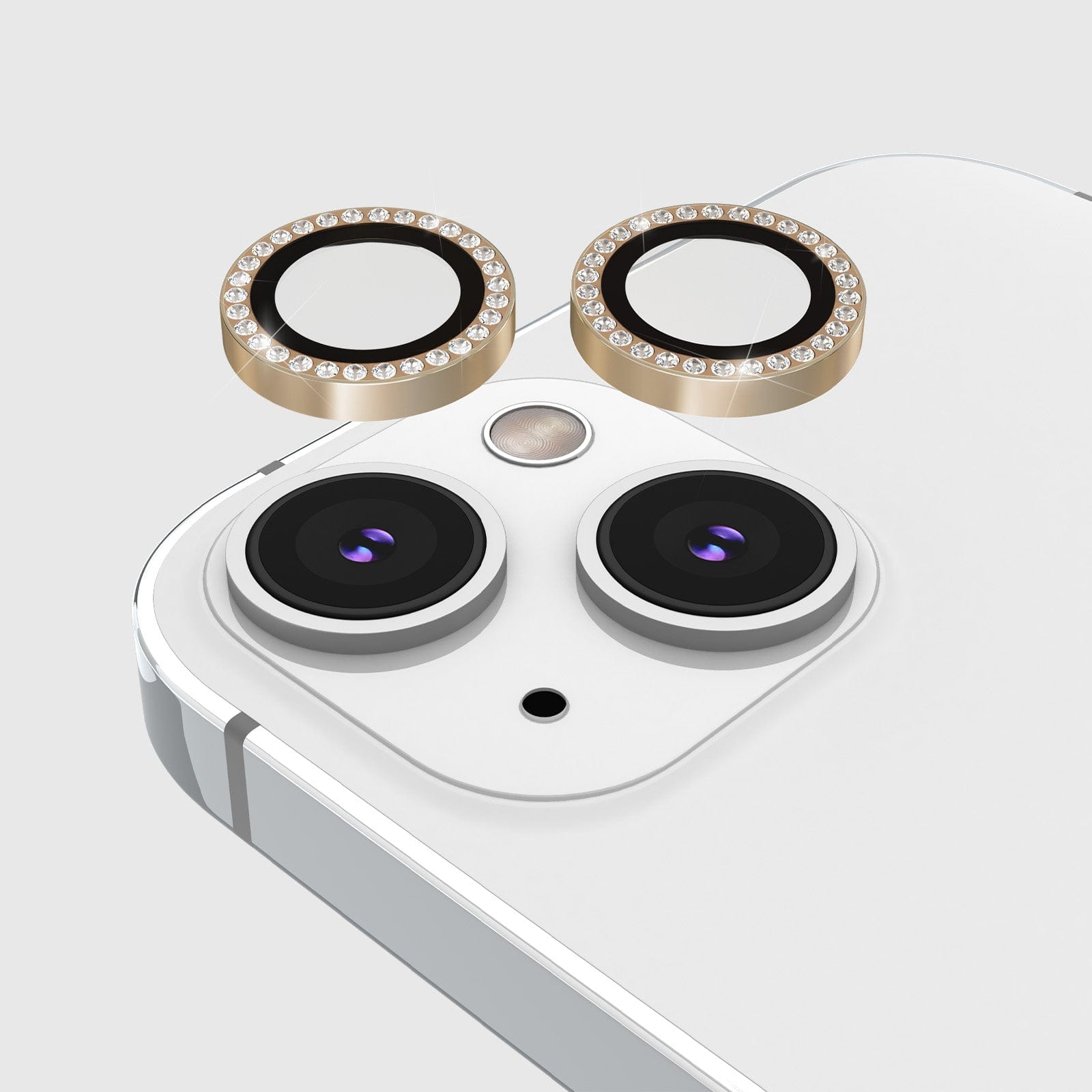 kate spade new york Aluminum Ring Lens Protector Set in Stone Gold - iPhone 15 / 15 Plus