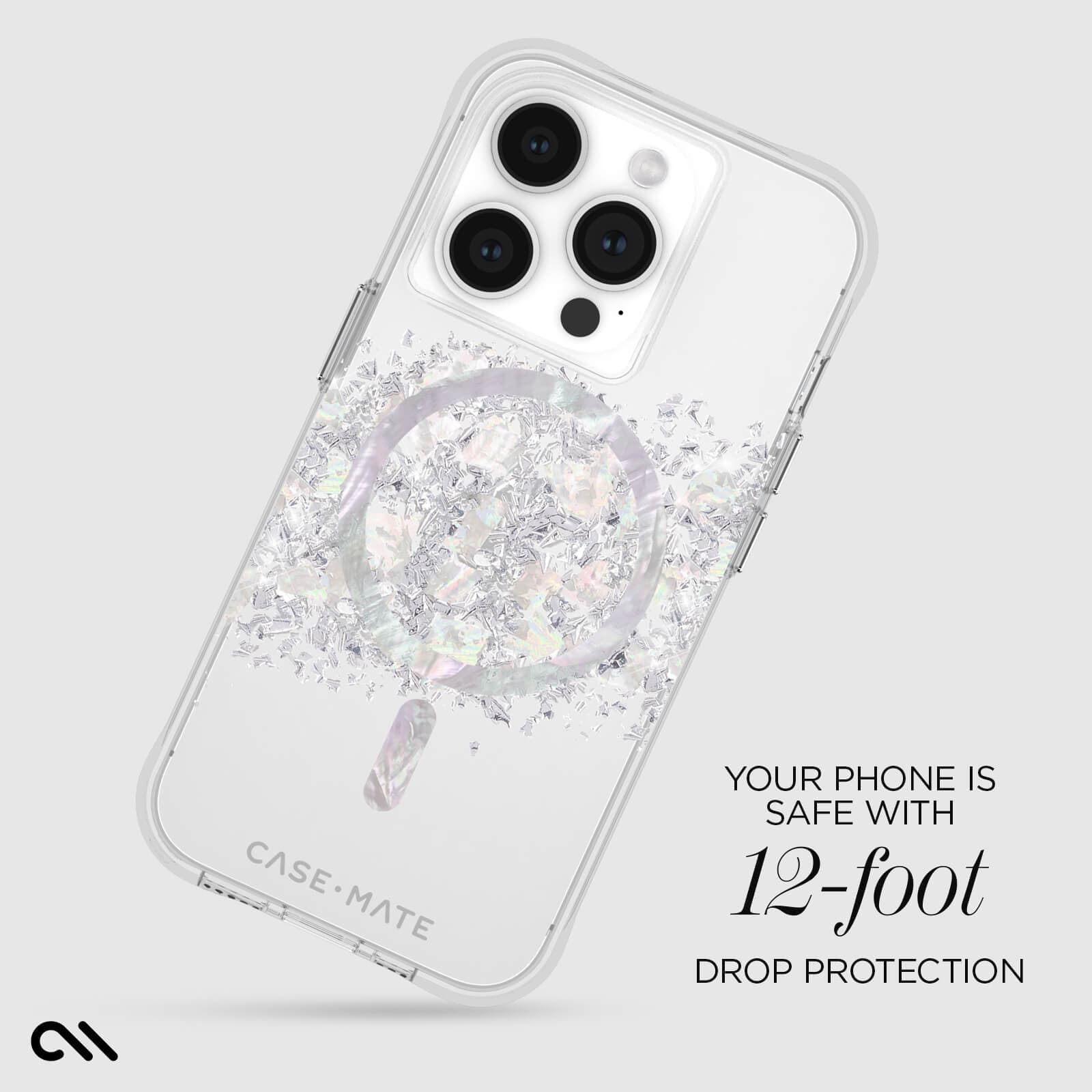 YOUR PHONE IS SAFE WITH 12-FOOT DROP PROTECTION