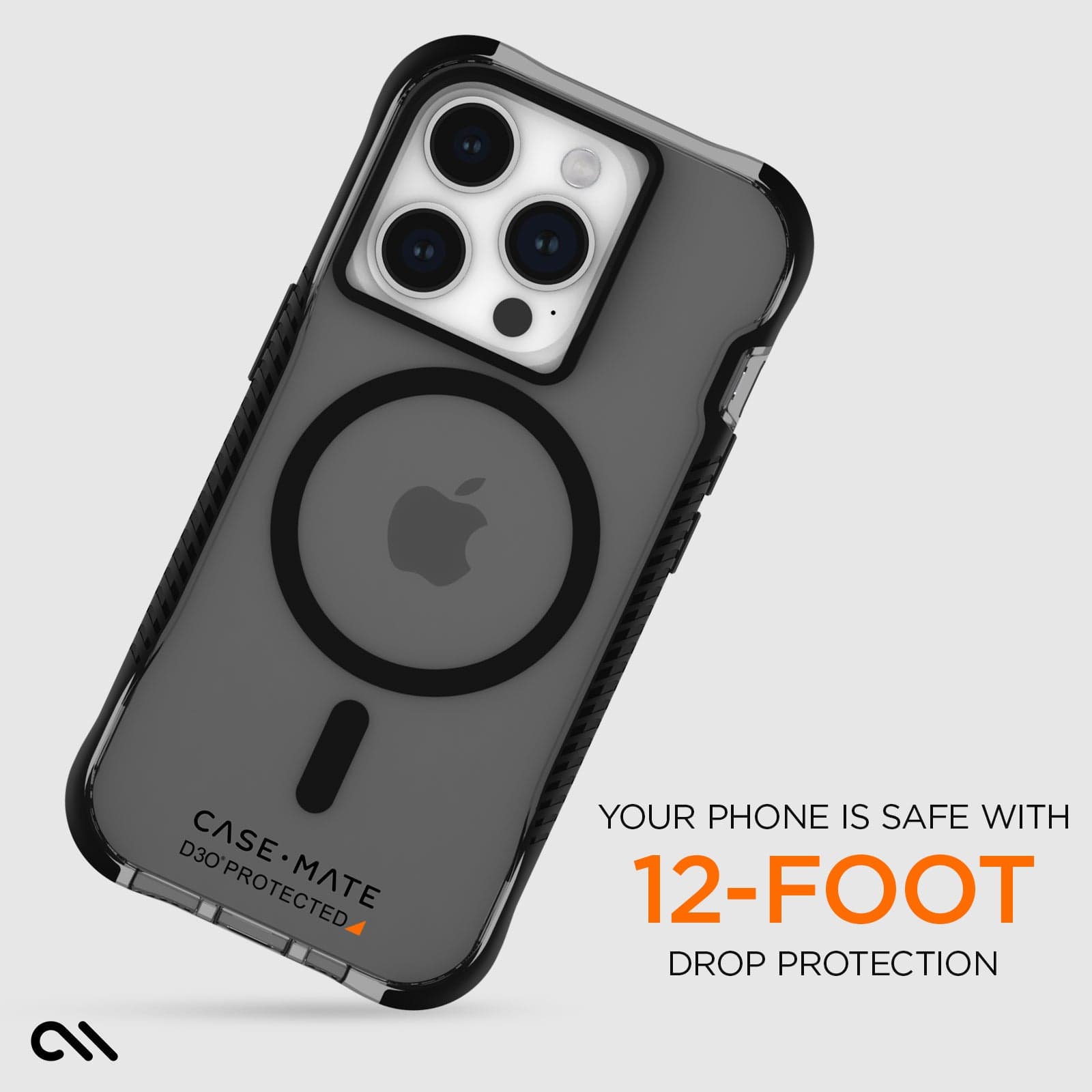 YOUR PHONE IS SAFE WITH 12 FOOT DROP PROTECTION