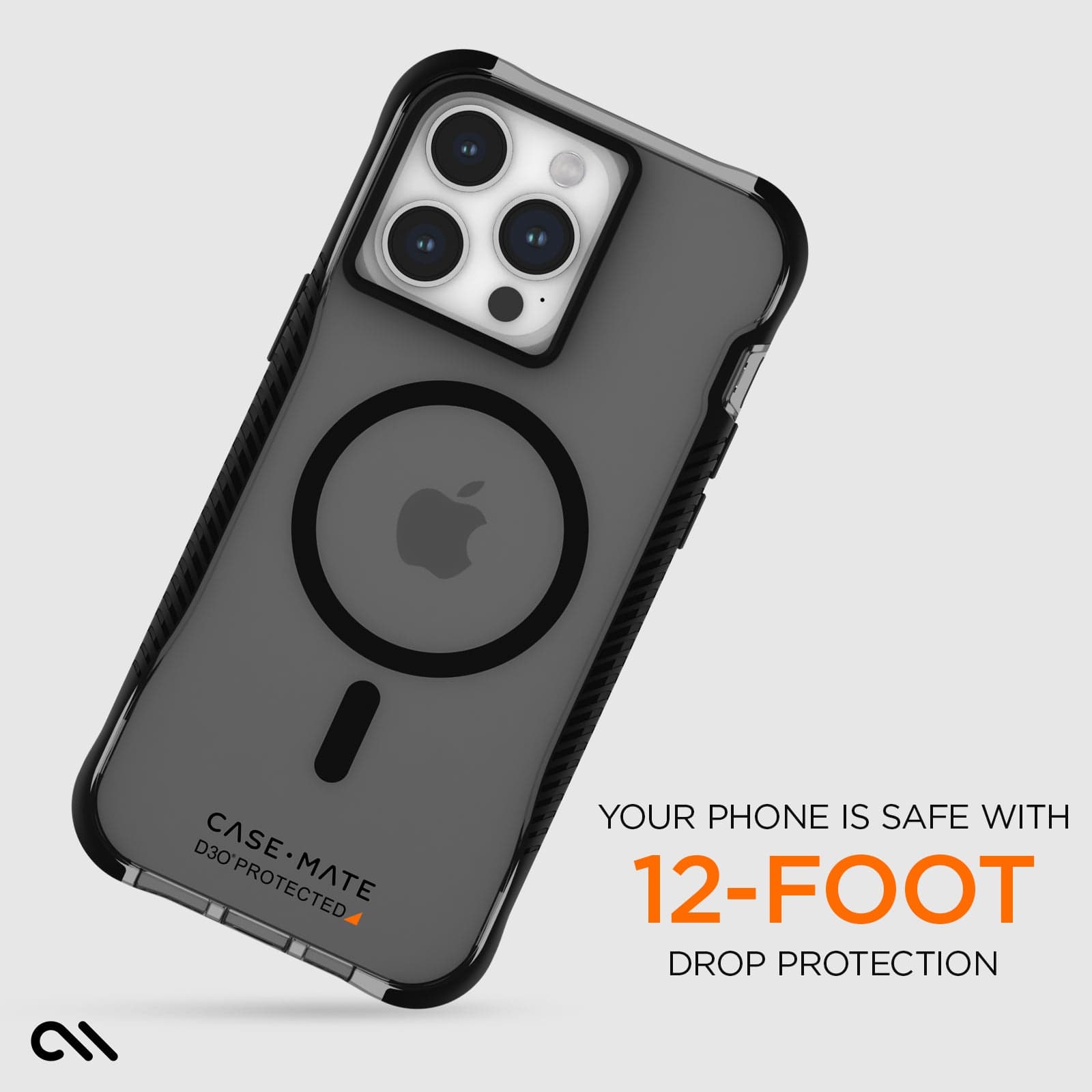YOUR PHONE IS SAFE WITH 12-FOOT DROP PROTECTION