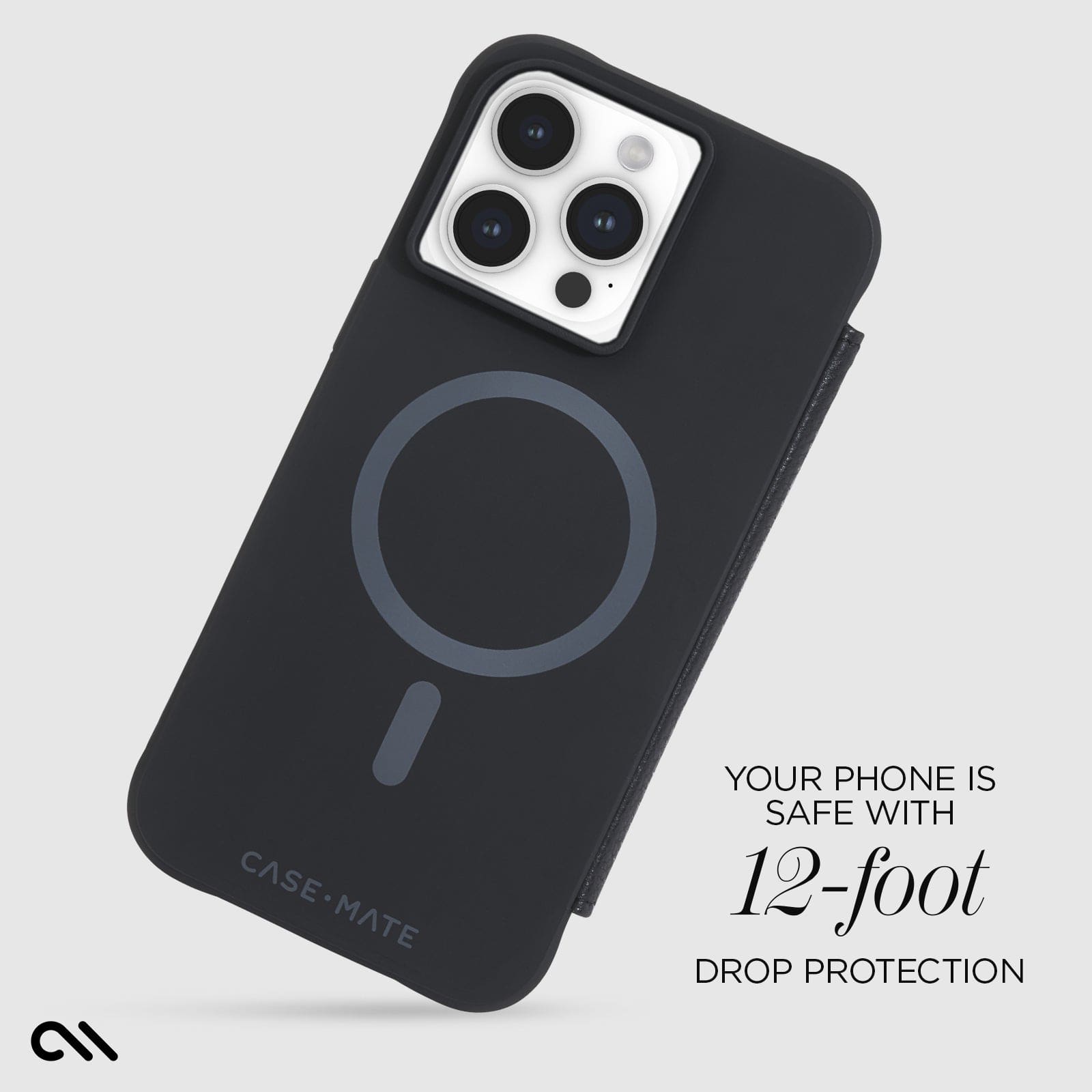 YOUR PHONE IS SAFE WITH 12 FOOT DROP PROTECTION