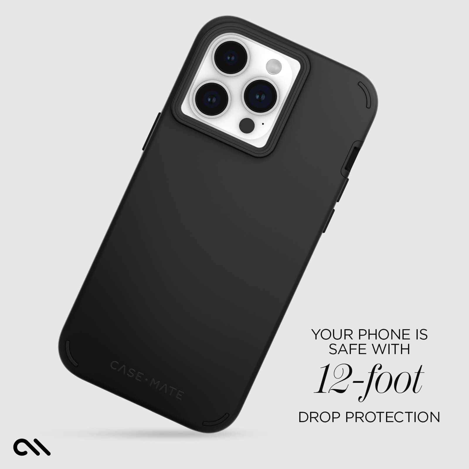 YOUR PHONE IS SAFE WITH 12-FOOT DROP PROTECTION