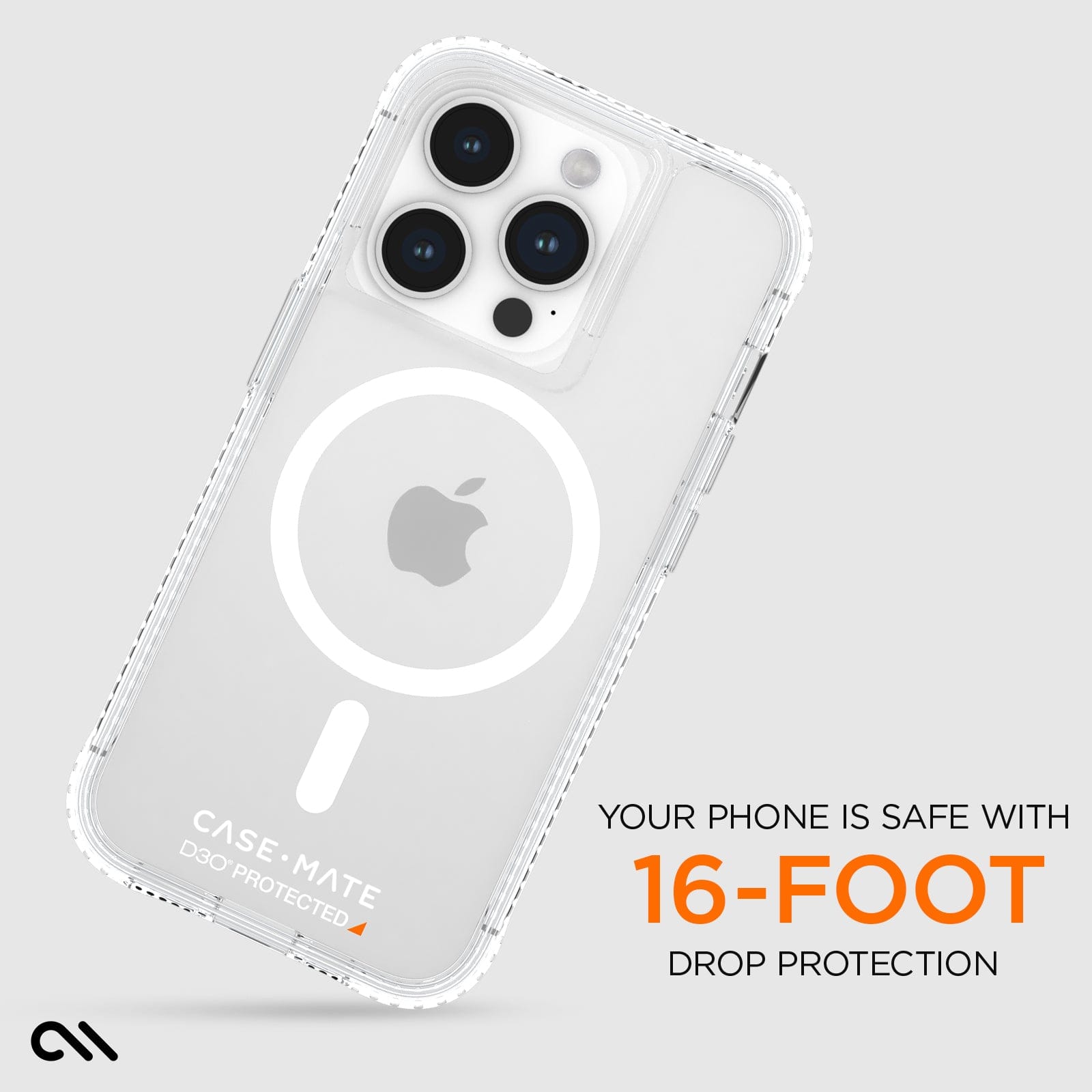 YOUR PHONE IS SAFE WITH 16-FOOT DROP PROTECTION