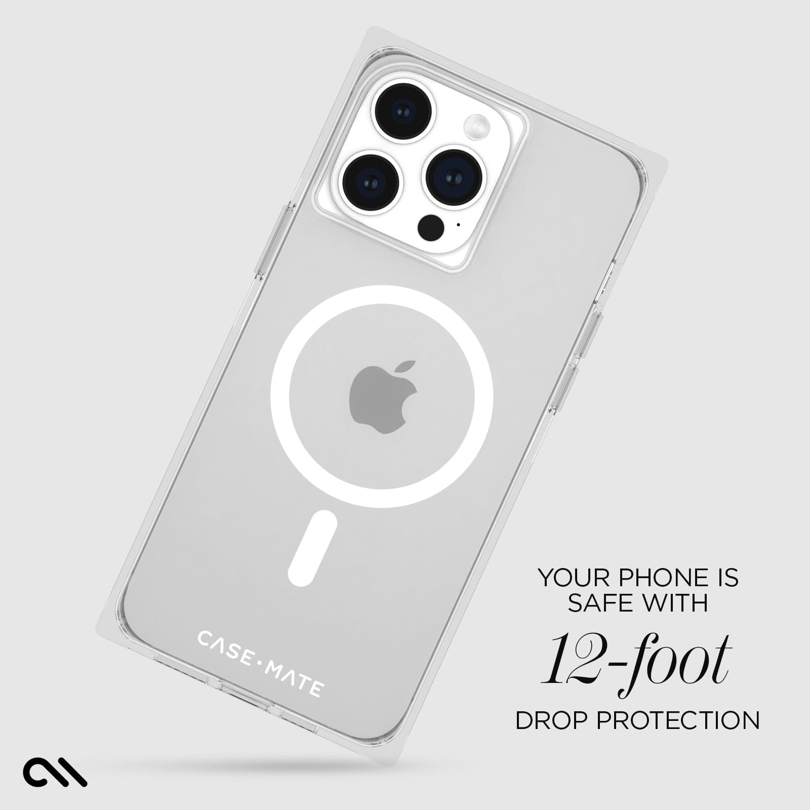 YOUR PHONE IS SAFE WITH 12 FOOT DROP PROTECTION