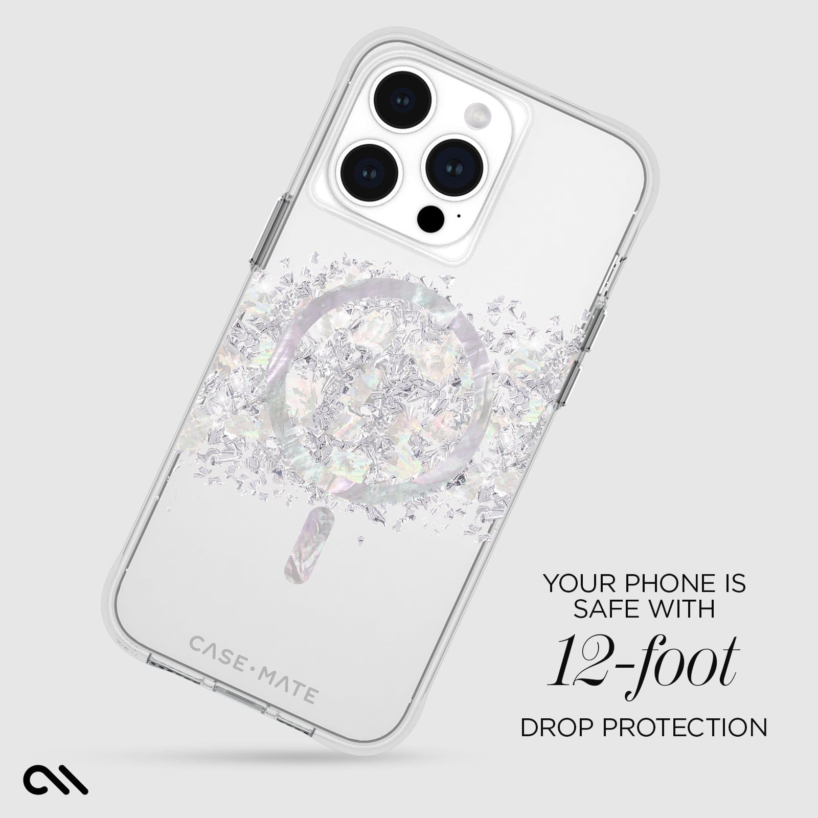 YOUR PHONE IS SAFE WITH 12 FOOT DROP PROTECTION