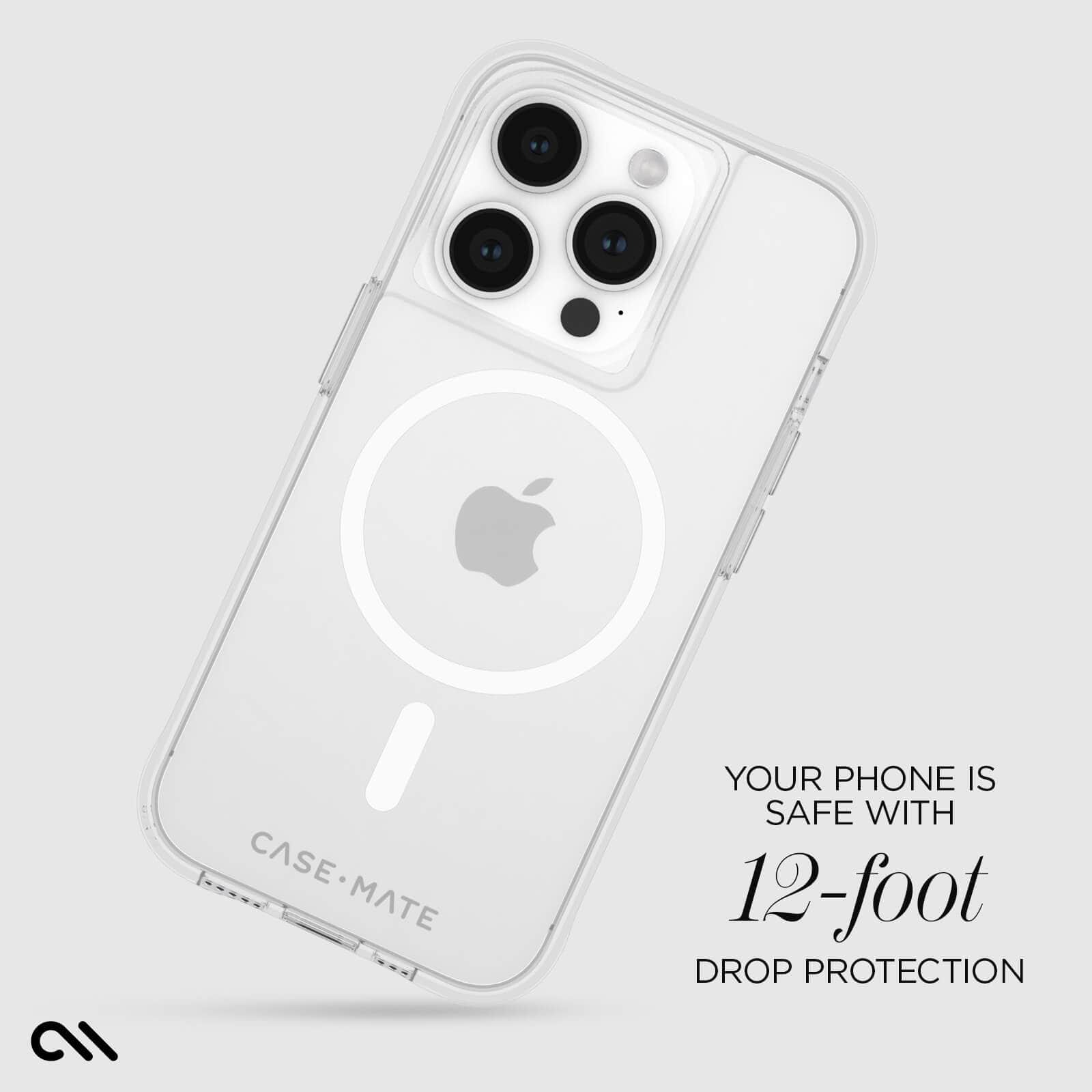 YOUR PHONE IS SAFE WITH 12-FOOT DROP PROTECTION