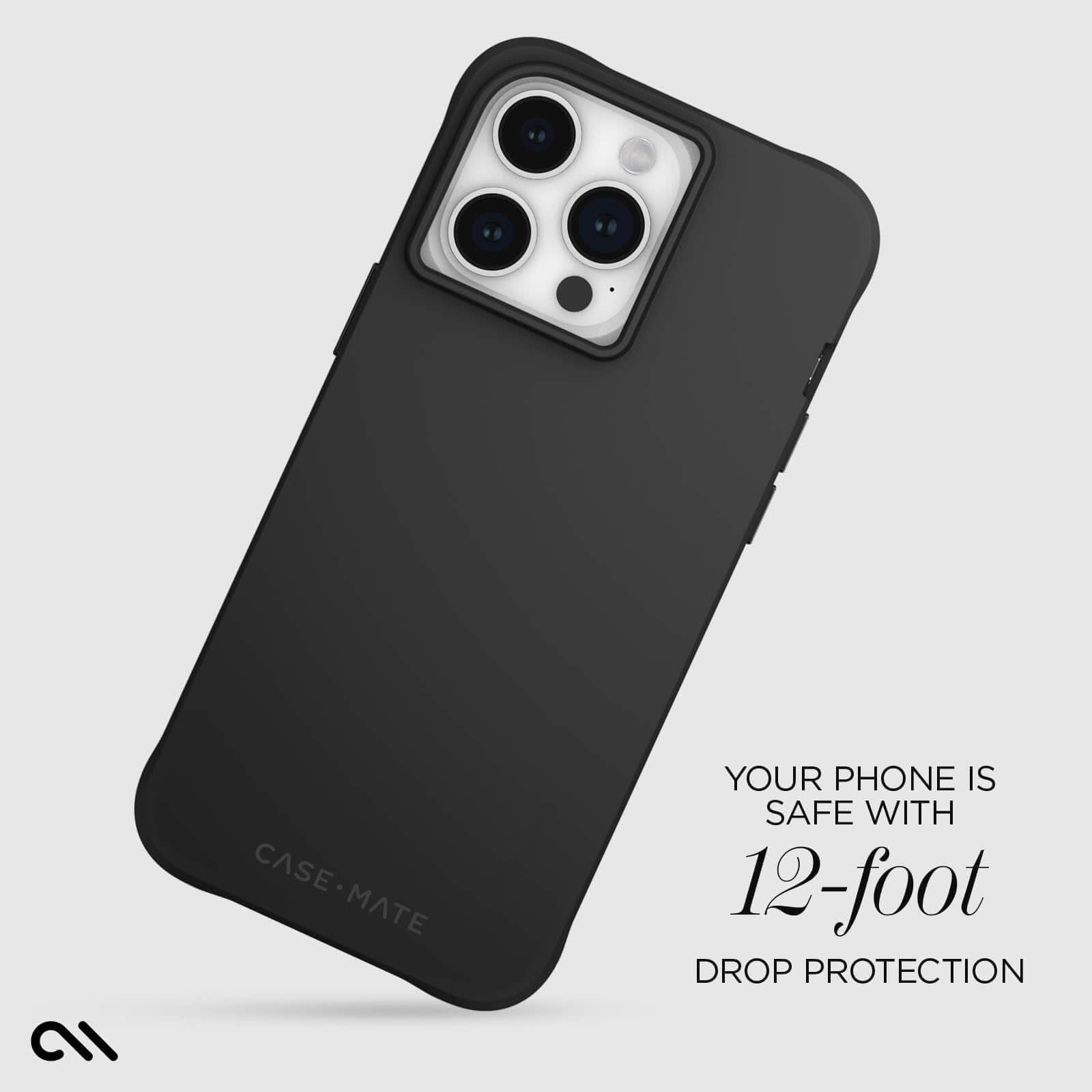 YOUR PHONE IS SAFE WITH 12-FOOT DROP PROTECTION