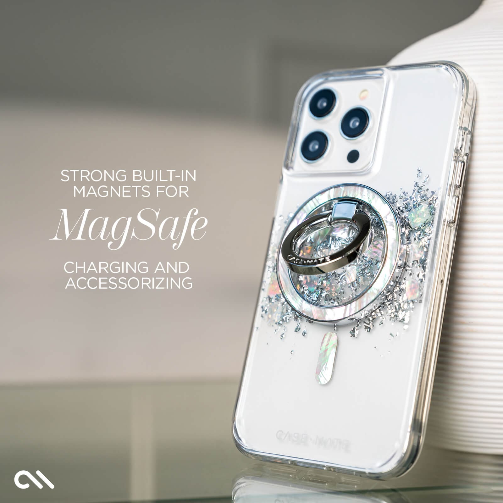 STRONG BUILT-IN MAGNETS FOR MAGSAFE CHARGING AND ACCESSORIZING