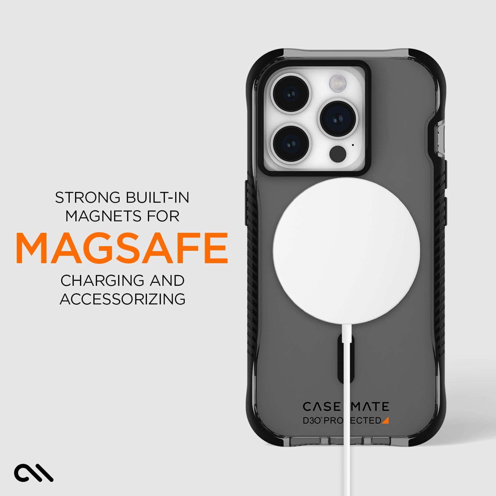 STRONG BUILT-IN MAGNETS FOR MAGSAFE CHARGING AND ACCESSORIZING