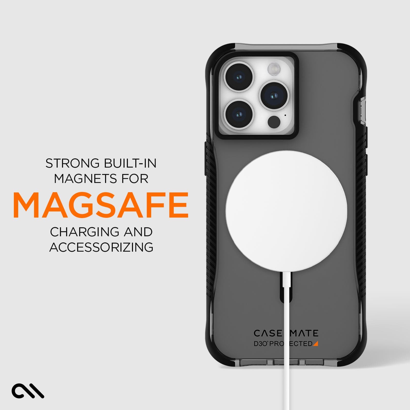 STRONG BUILT-IN MAGNETS FOR MAGSAFE CHARGING AND ACCESSORIZING
