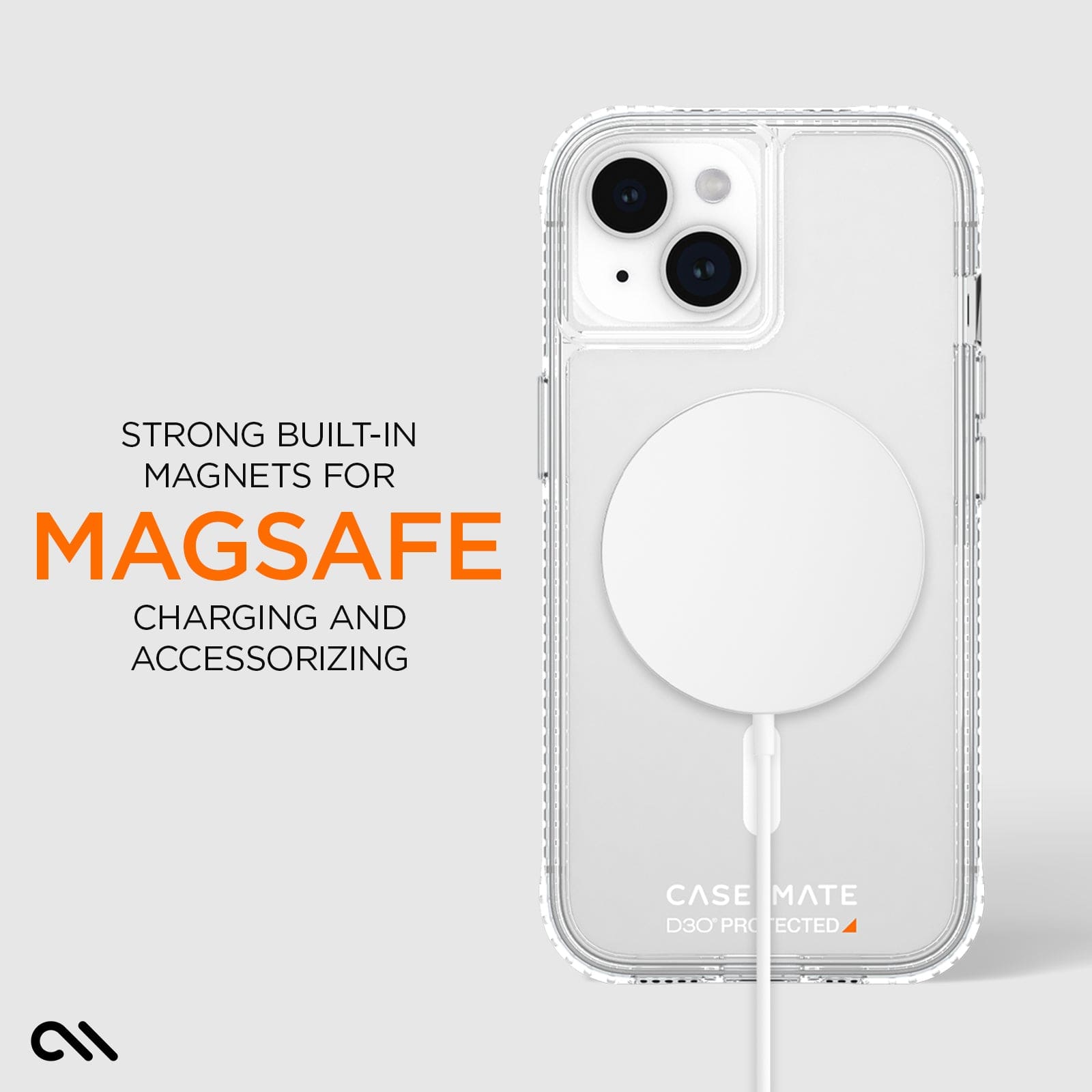 STRONG BUILT IN MAGNETS FOR MAGSAFE CHARGING AND ACCESSORIZING