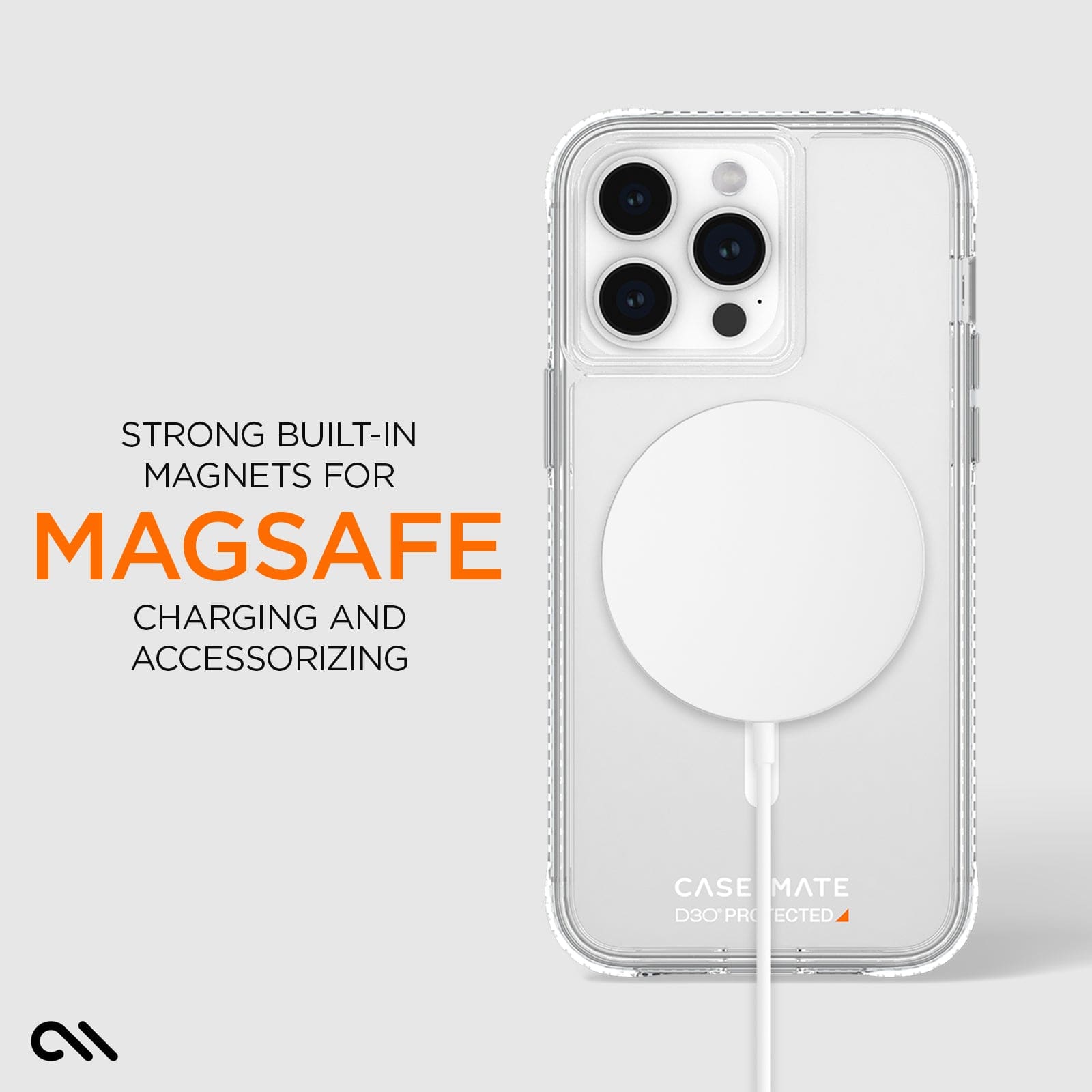STRONG BUILT IN MAGNETS FOR MAGSAFE CHARGING AND ACCESSORIZING