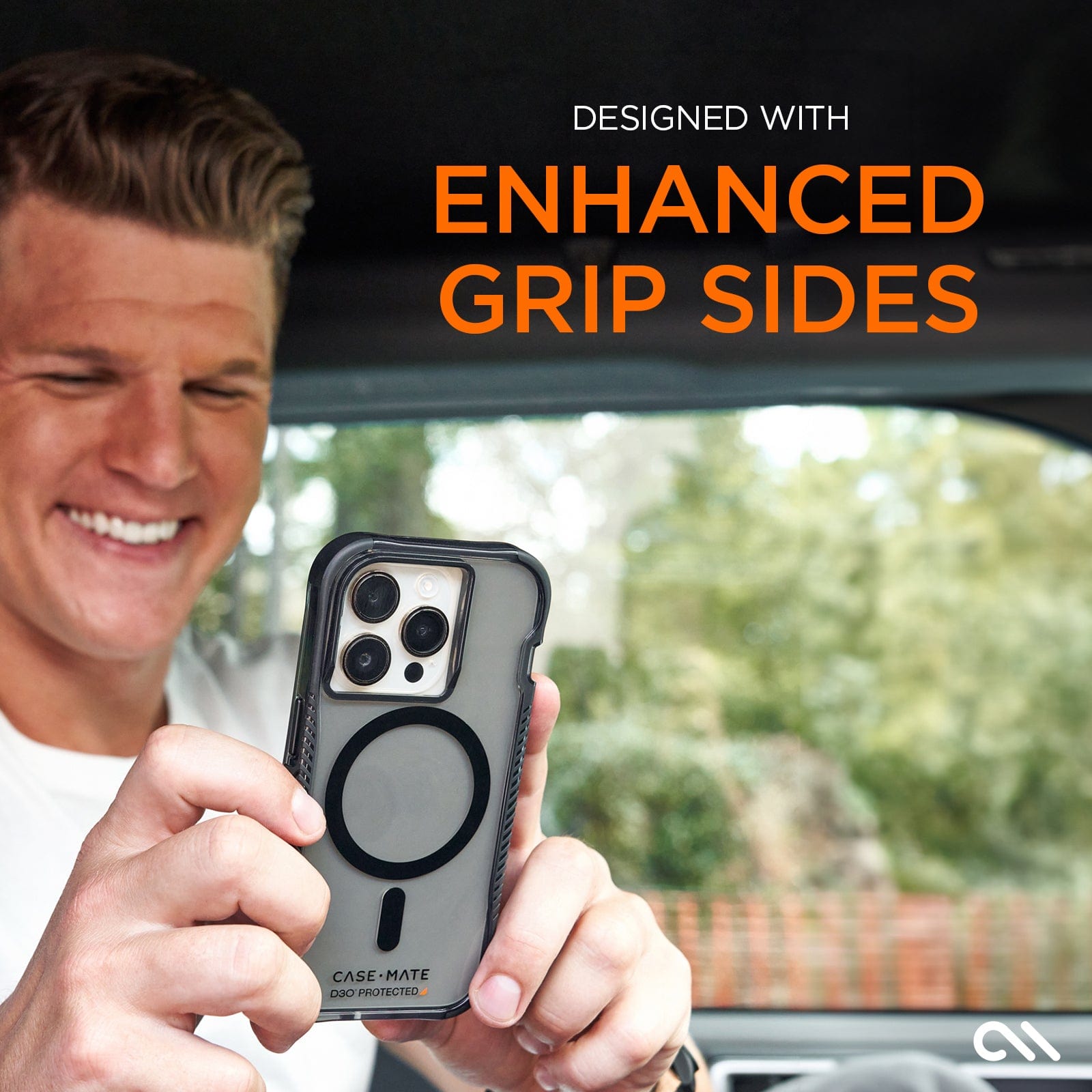 DESIGNED WITH ENHANCED GRIP SIDES