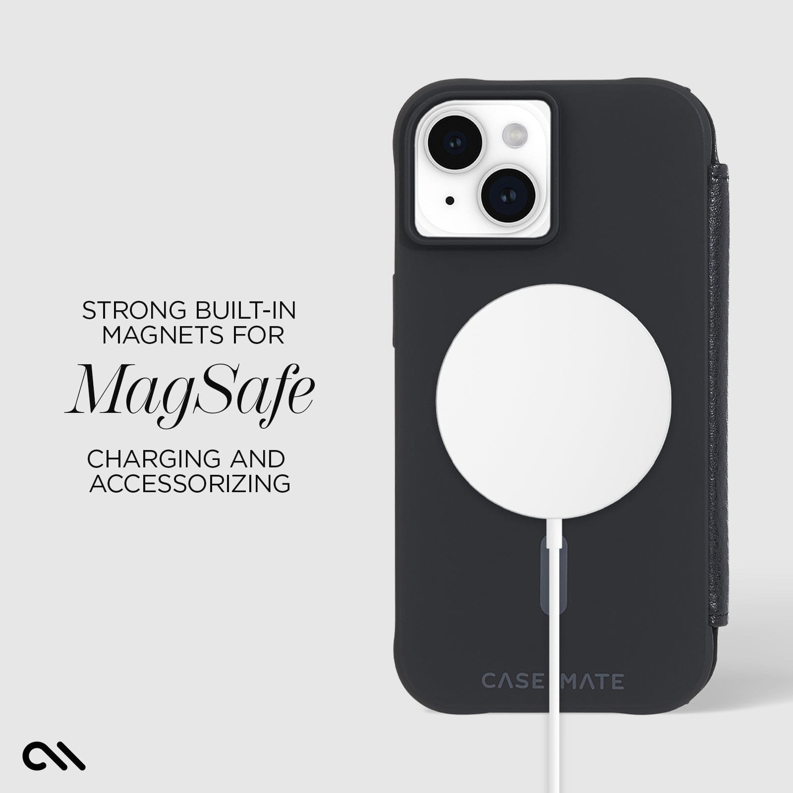 STRONG BUILT IN MAGNETS FOR MAGSAFE CHARGING AND ACCESSORIZING