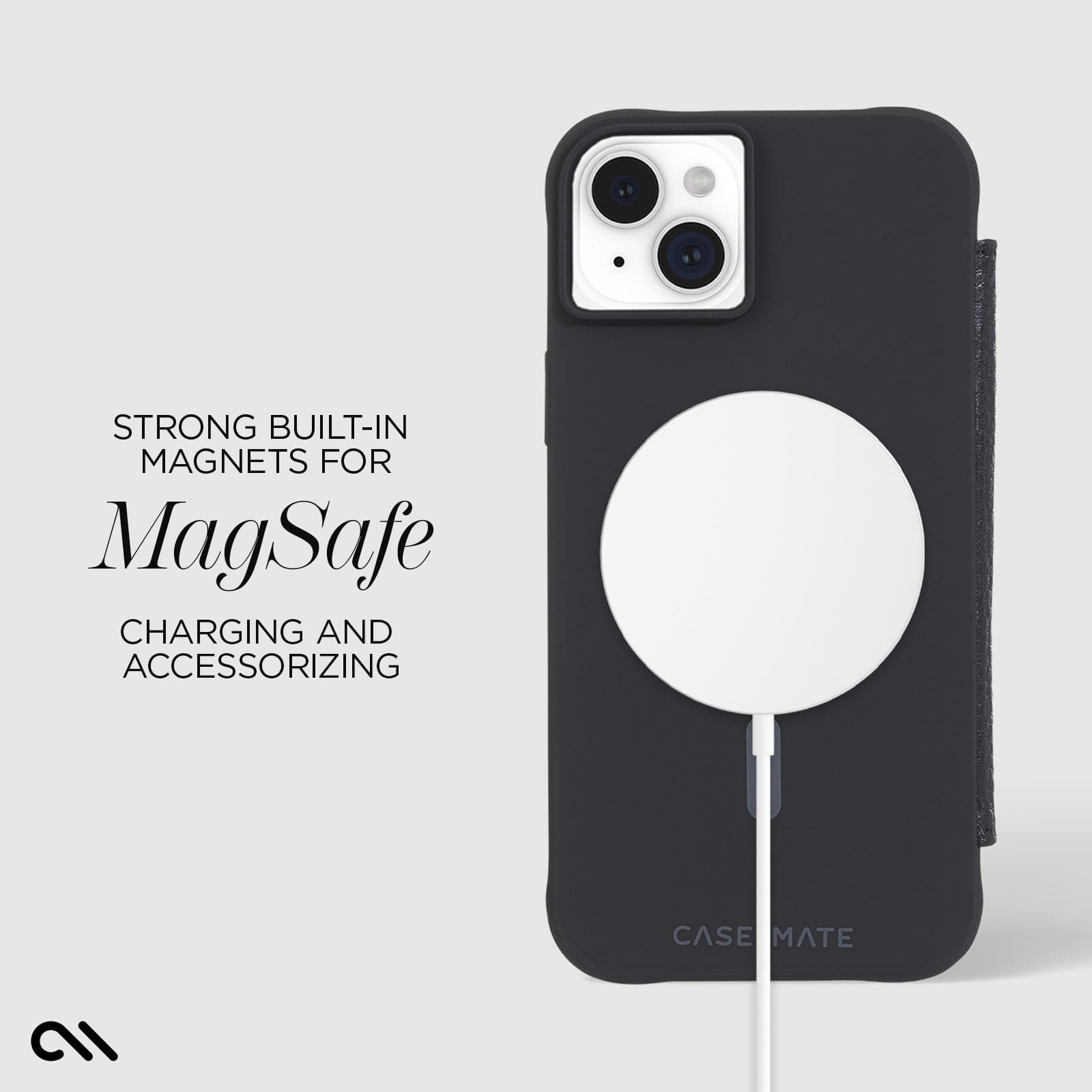STRONG BUILT IN MAGNETS FOR MAGSAFE CHARGING AND ACCESSORIZING