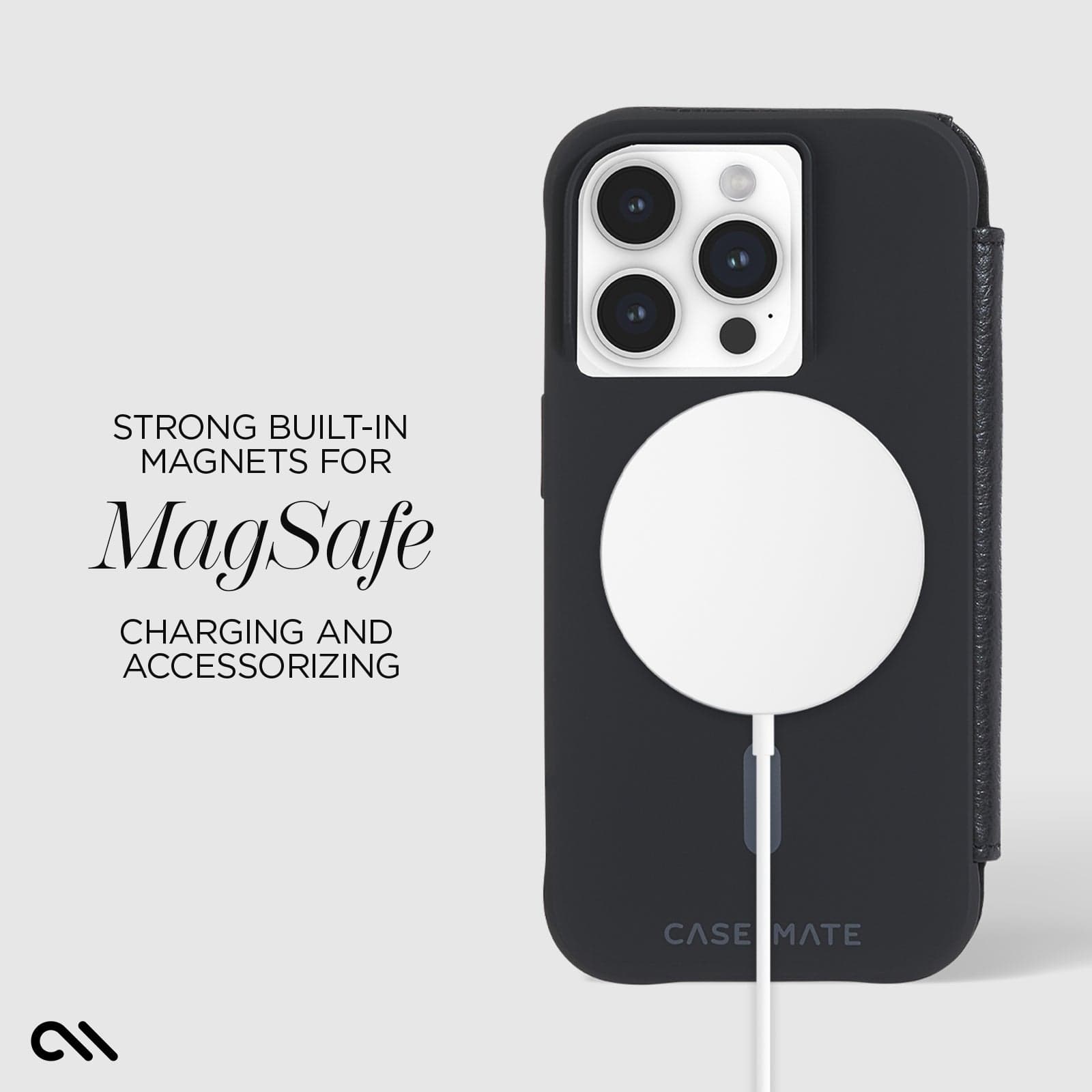 STRONG BUILT IN MAGNETS FOR MAGSAFE CHARGING AND ACCESSORIZING
