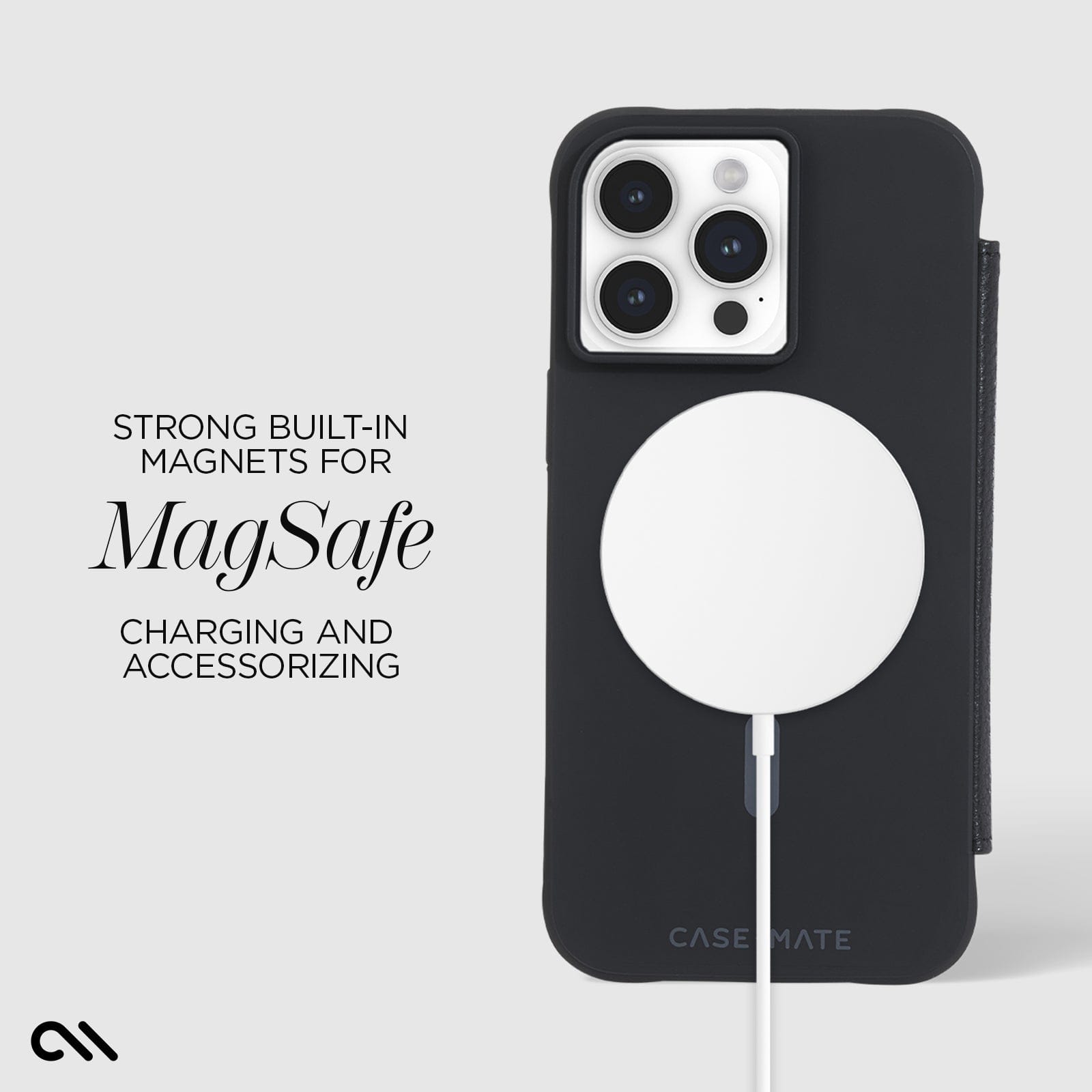 STRONG BUILT IN MAGNETS FOR MAGSAFE CHARGING AND ACCESSORIZING