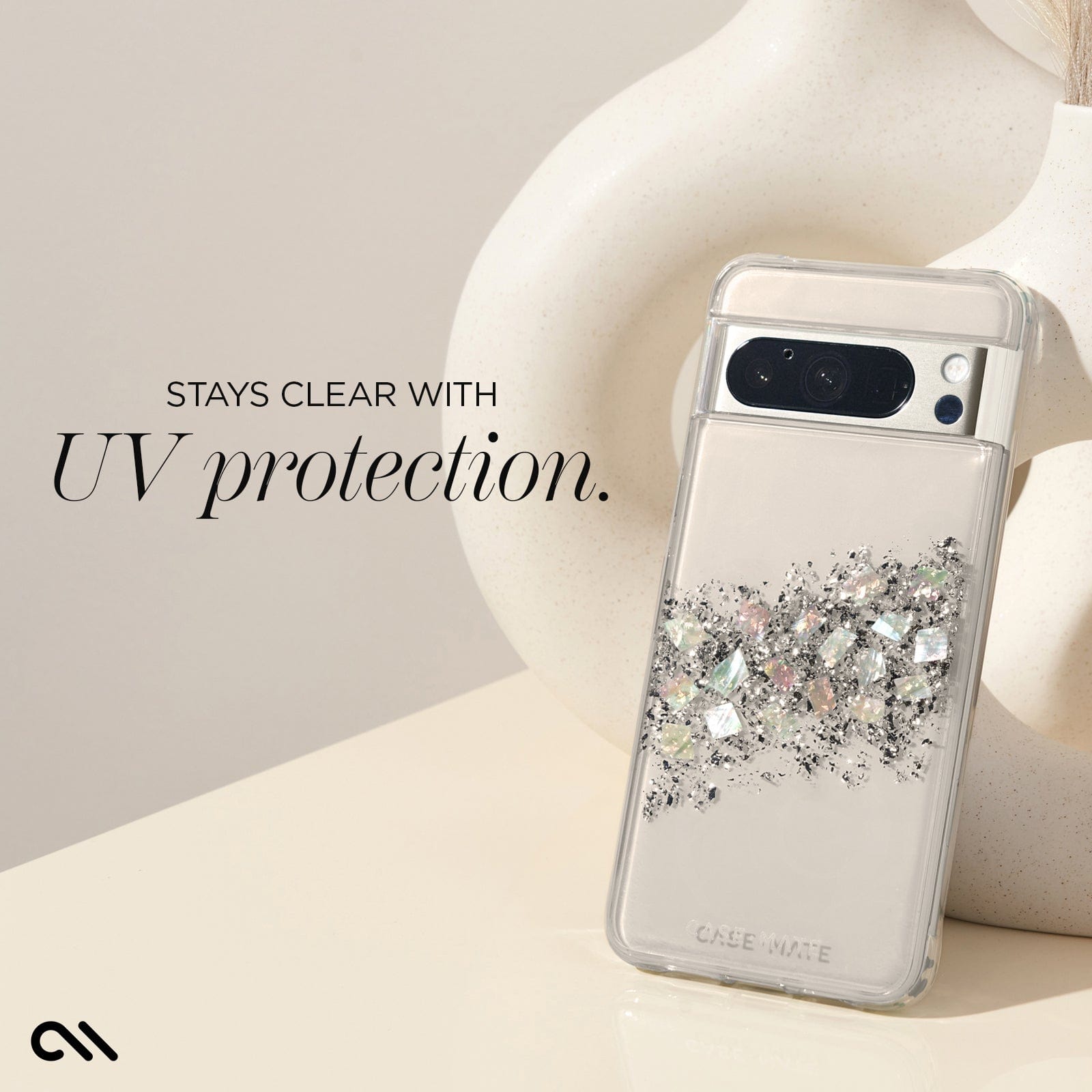 STAYS CLEAR WITH UV PROTECTION