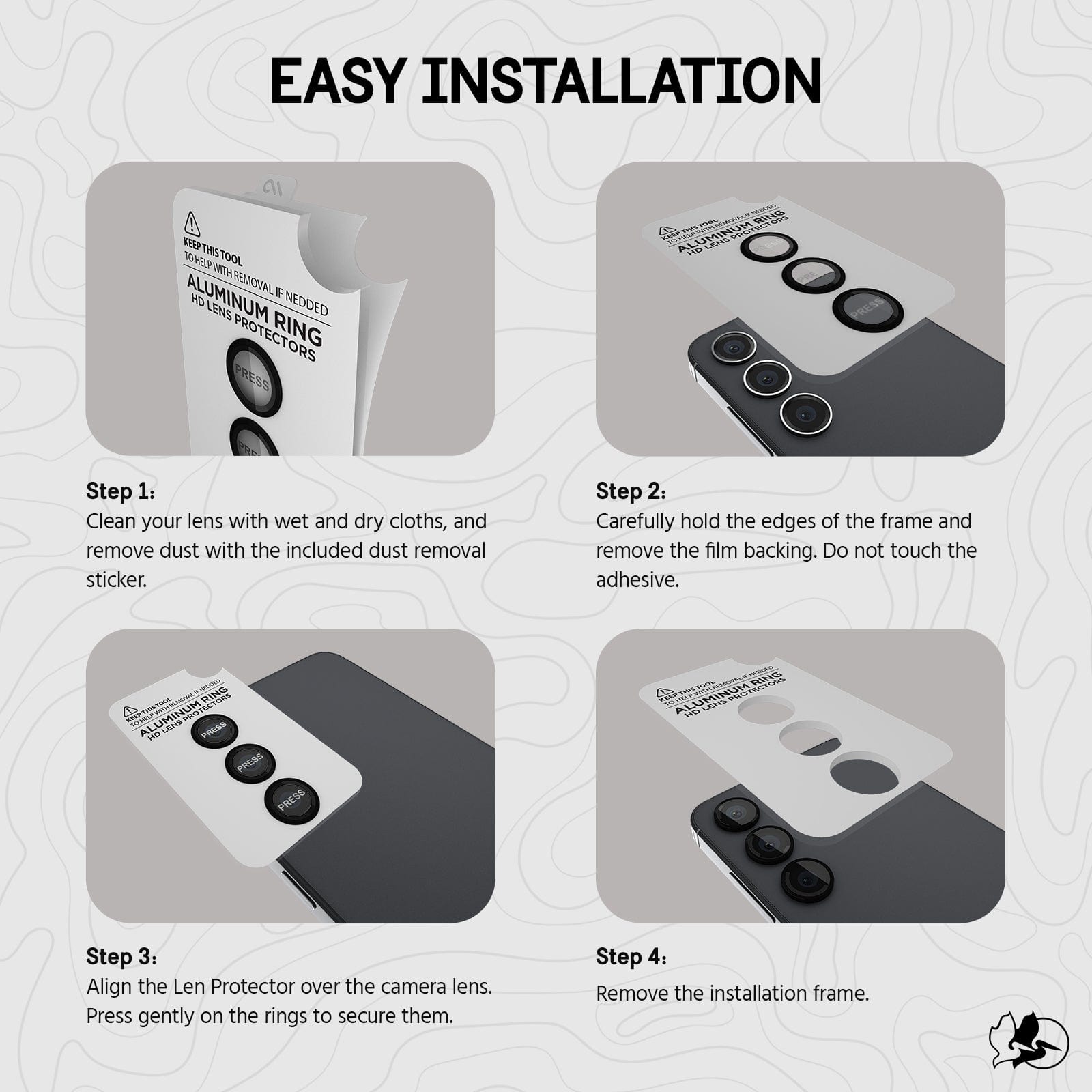 EASY INSTALLATION. STEP BY STEP INSTRUCTION