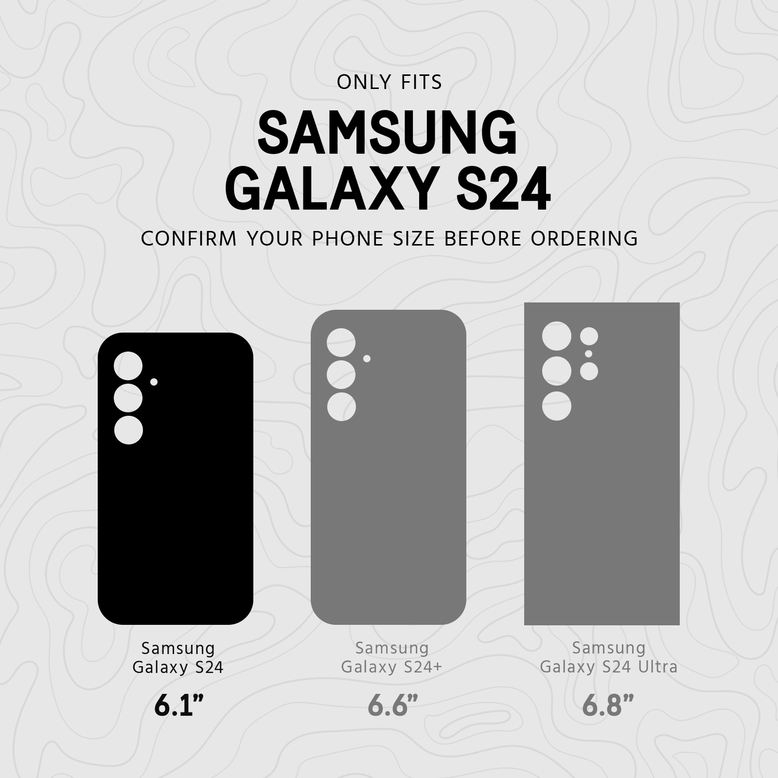 ONLY FITS SAMSUNG GALAXY S24. CONFIRM YOUR PHONE SIZE BEFORE ORDERING