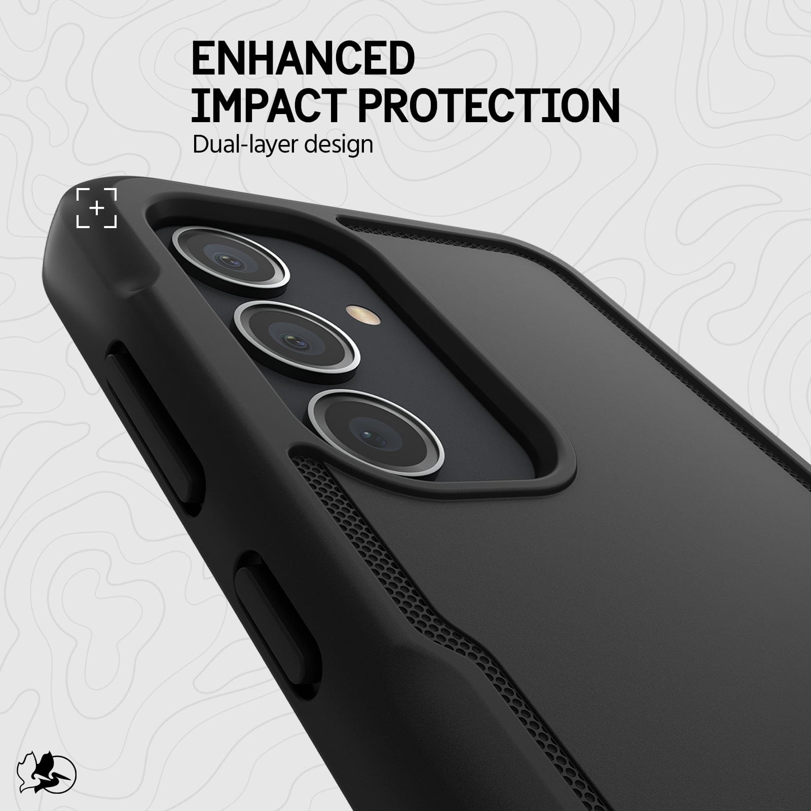 ENHANCED IMPACT PROTECTION. DUAL-LAYER DESIGN