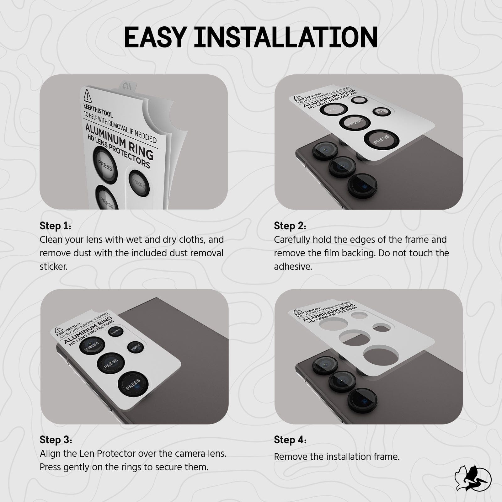 EASY INSTALLATION. STEP BY STEP INSTRUCTION
