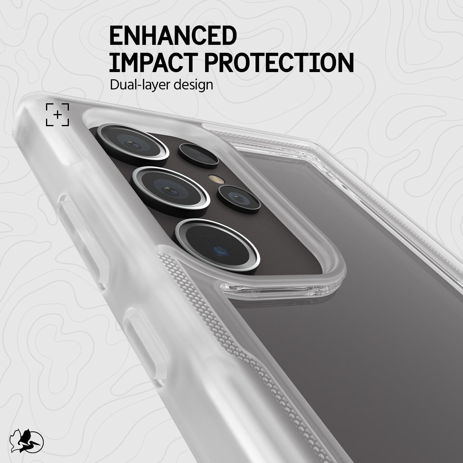 ENHANCED IMPACT PROTECTION. DUAL-LAYER DESIGN