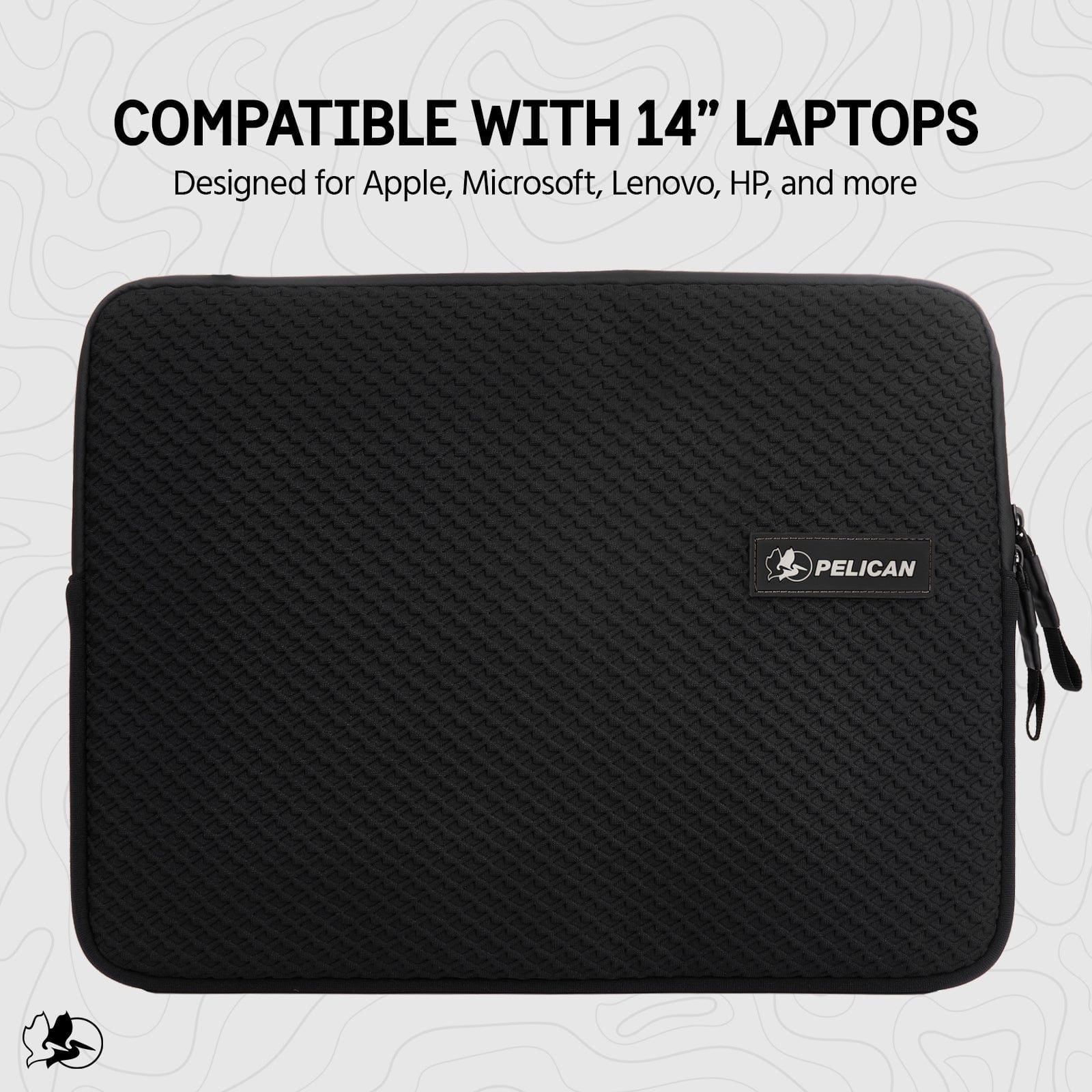 COMPATIBLE WITH 14" LAPTOPS. DESIGN FOR APPLE, MICROSOFT, LENOVO, HP AND MORE
