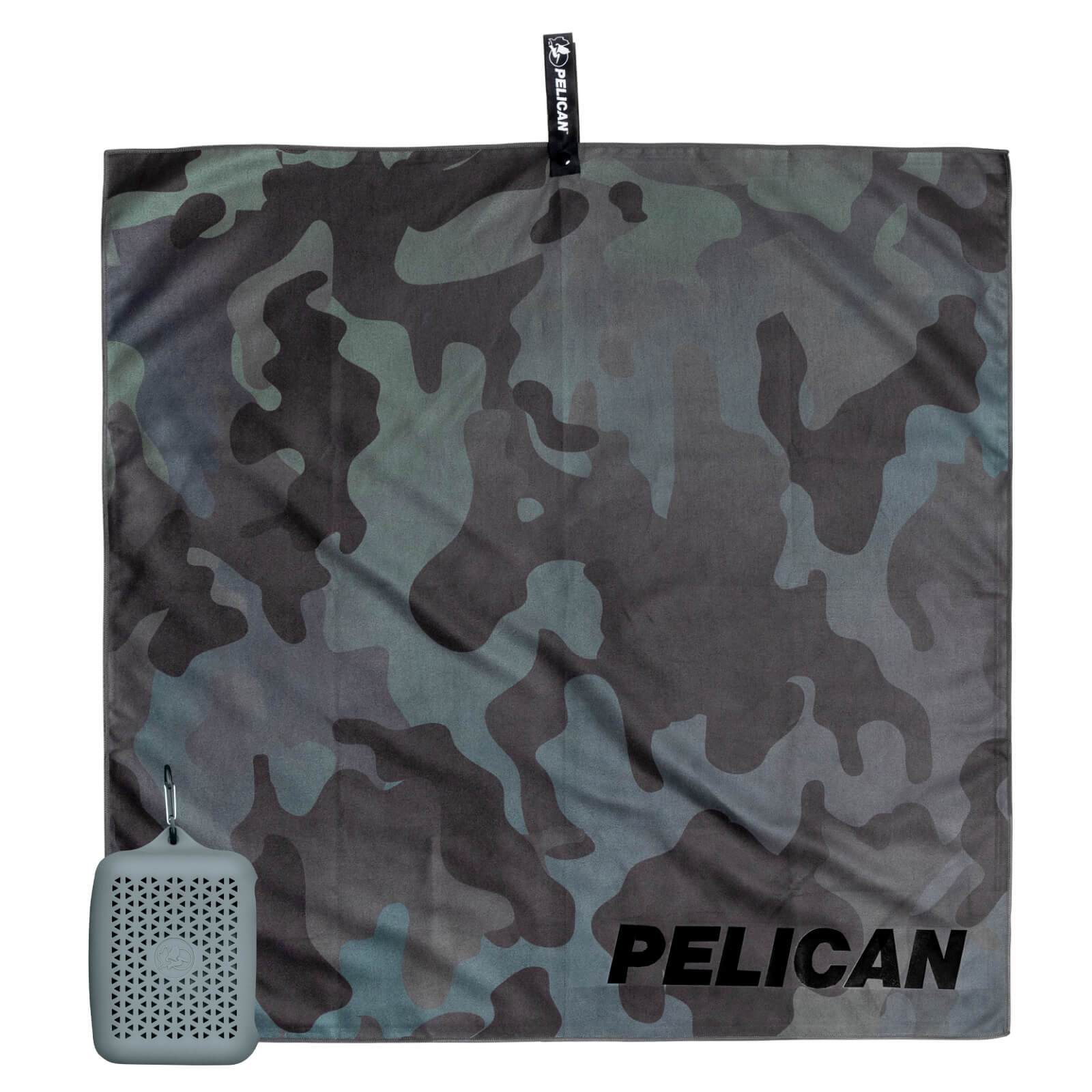 Pelican Outdoor Civilian Multi Use Towel with Carry Case Shadow Camo