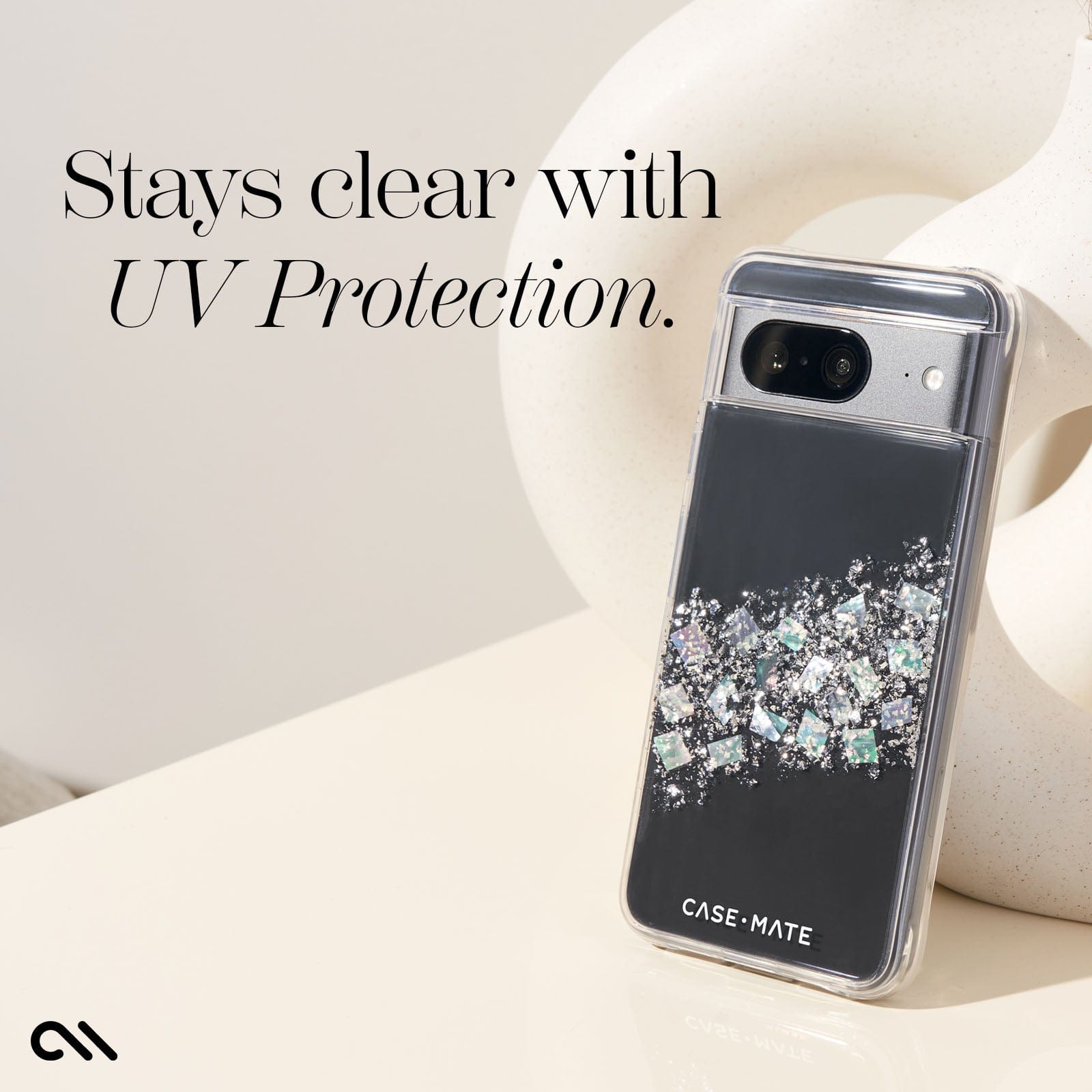 STAYS CLEAR WITH UV PROTECTION