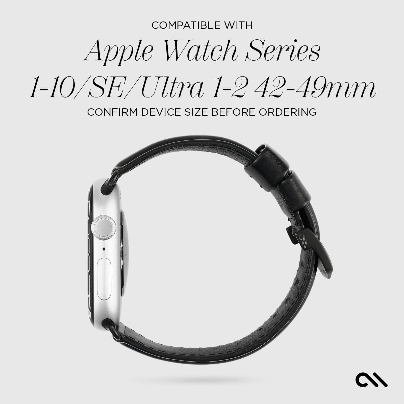 Signature Leather Band (Black) - Apple Watch 42-49mm