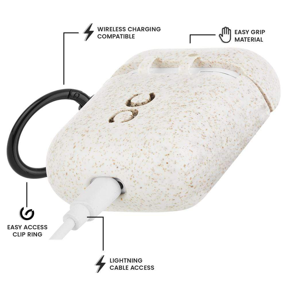 Features wireless charging compatible, easy grip material, easy access clip ring, lightning cable access. color::