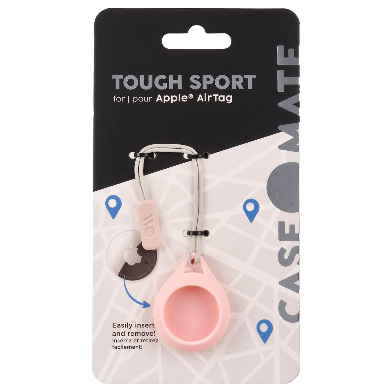 Blush tough Sport AirTag case packaging. color::Blush