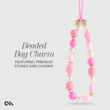 BEADED BAG CHARM FEATURING PREMIUM STONES AND CHARMS #color_ballet pink pearl