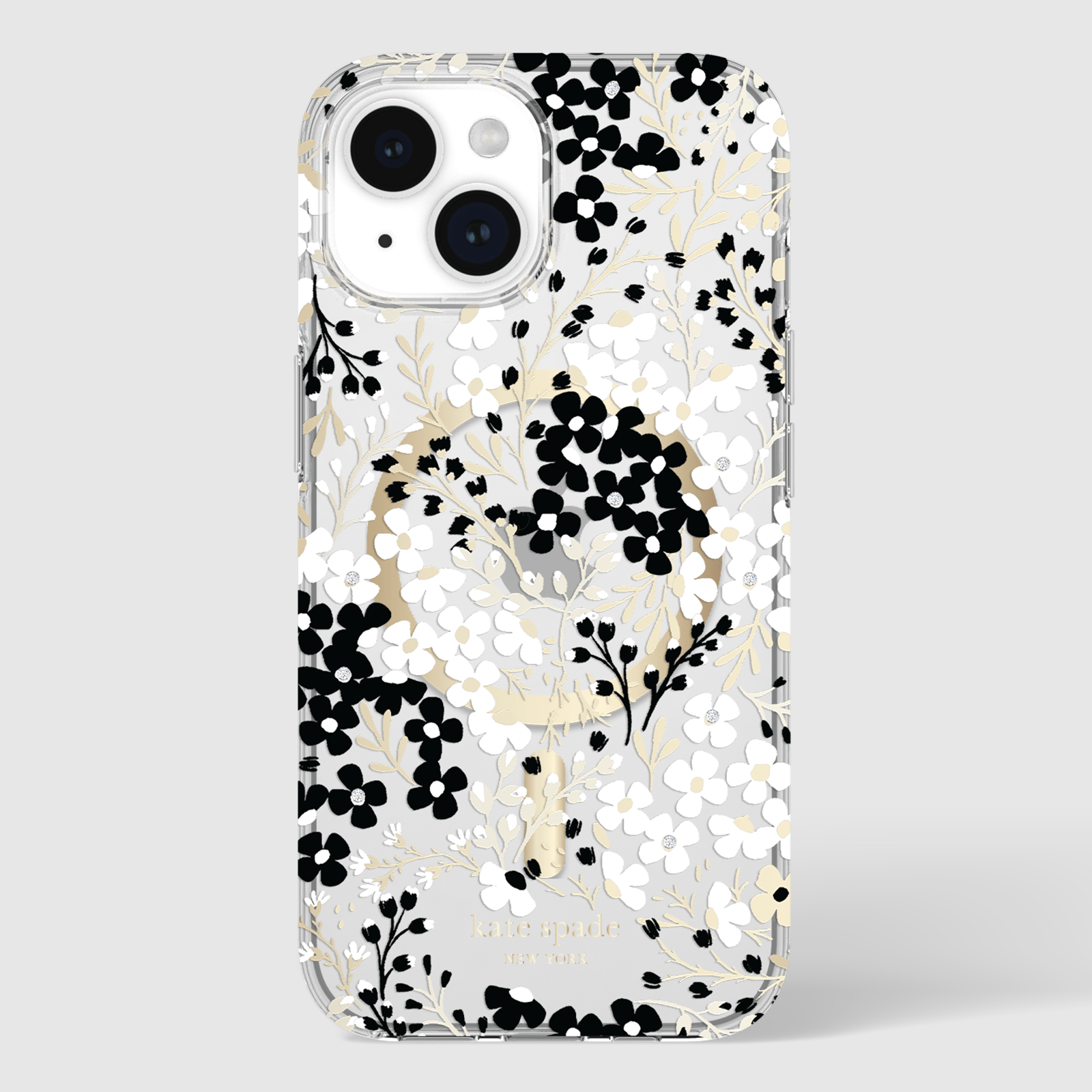 kate spade new york Multi Floral Black and White MagSafe - iPhone 15 / kate spade new york Multi Floral Black and White MagSafe - iPhone 15 /