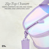 ZIP TOP CLOSURE KEEPS CONTENTS SECURE AND MAKES PACKING AND UNPACKING EASY #color_iridescent