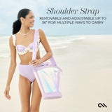 SHOULDER STRAP REMOVABLE AND ADJUSTABLE UP TO 56" FOR MULTIPLE WAYS TO CARRY #color_iridescent