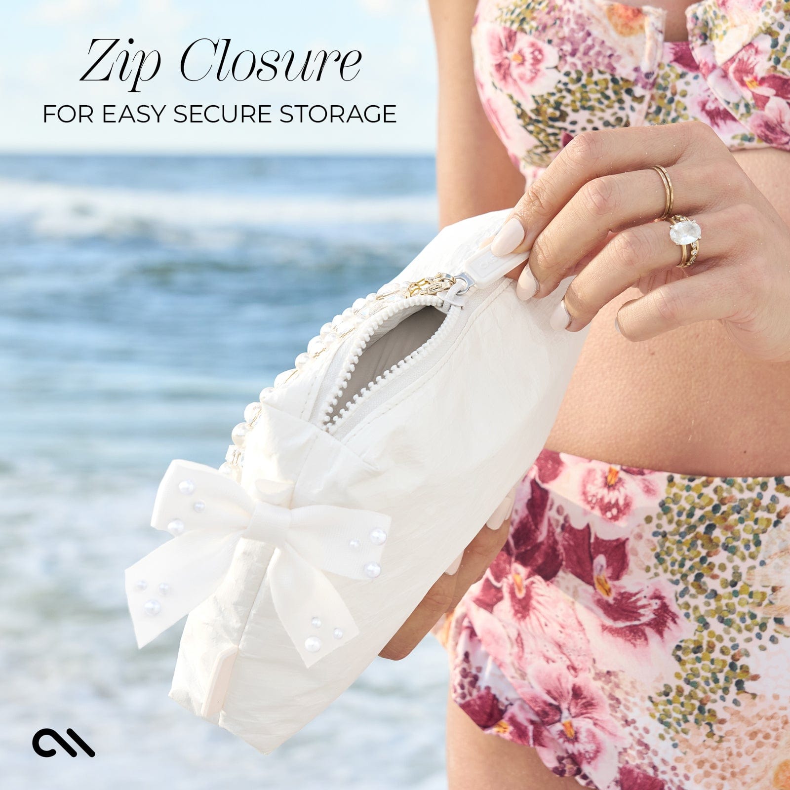 ZIP CLOSURE FOR EASY SECURE STORAGE #color_ivory pearl bow