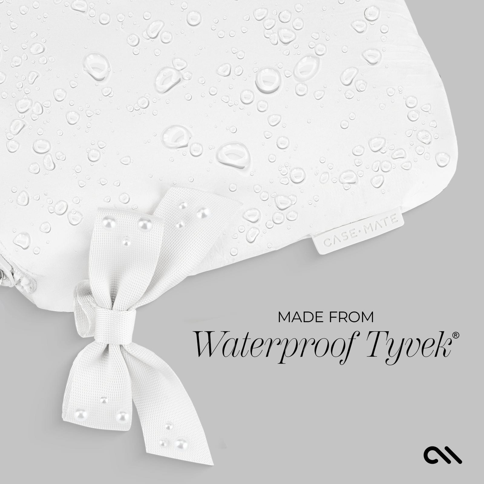 MADE FROM WATERPROOF TYVEK #color_ivory pearl bow