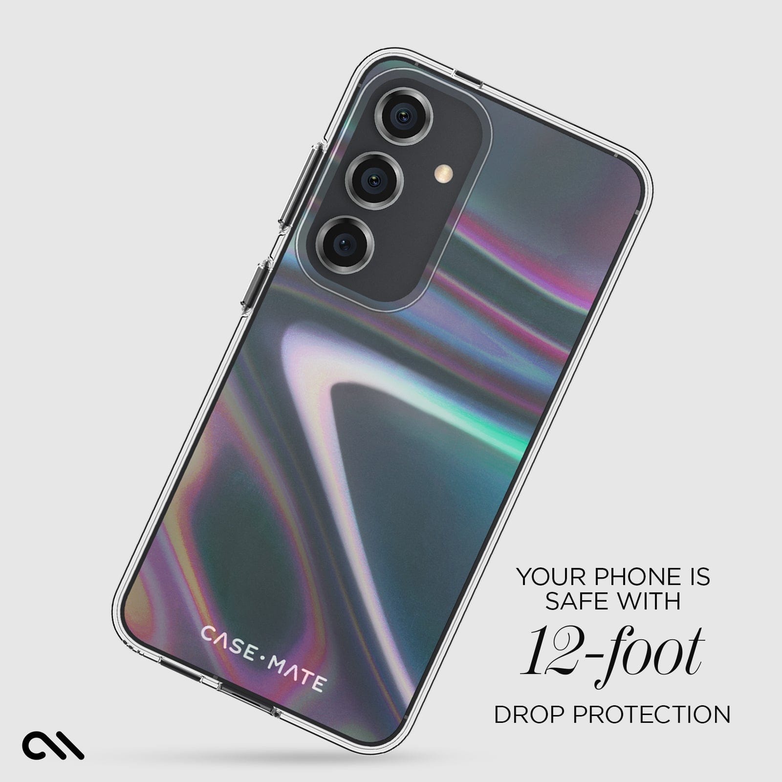YOUR PHONE IS SAFE WITH 12 FOOT DROP PROTECTION