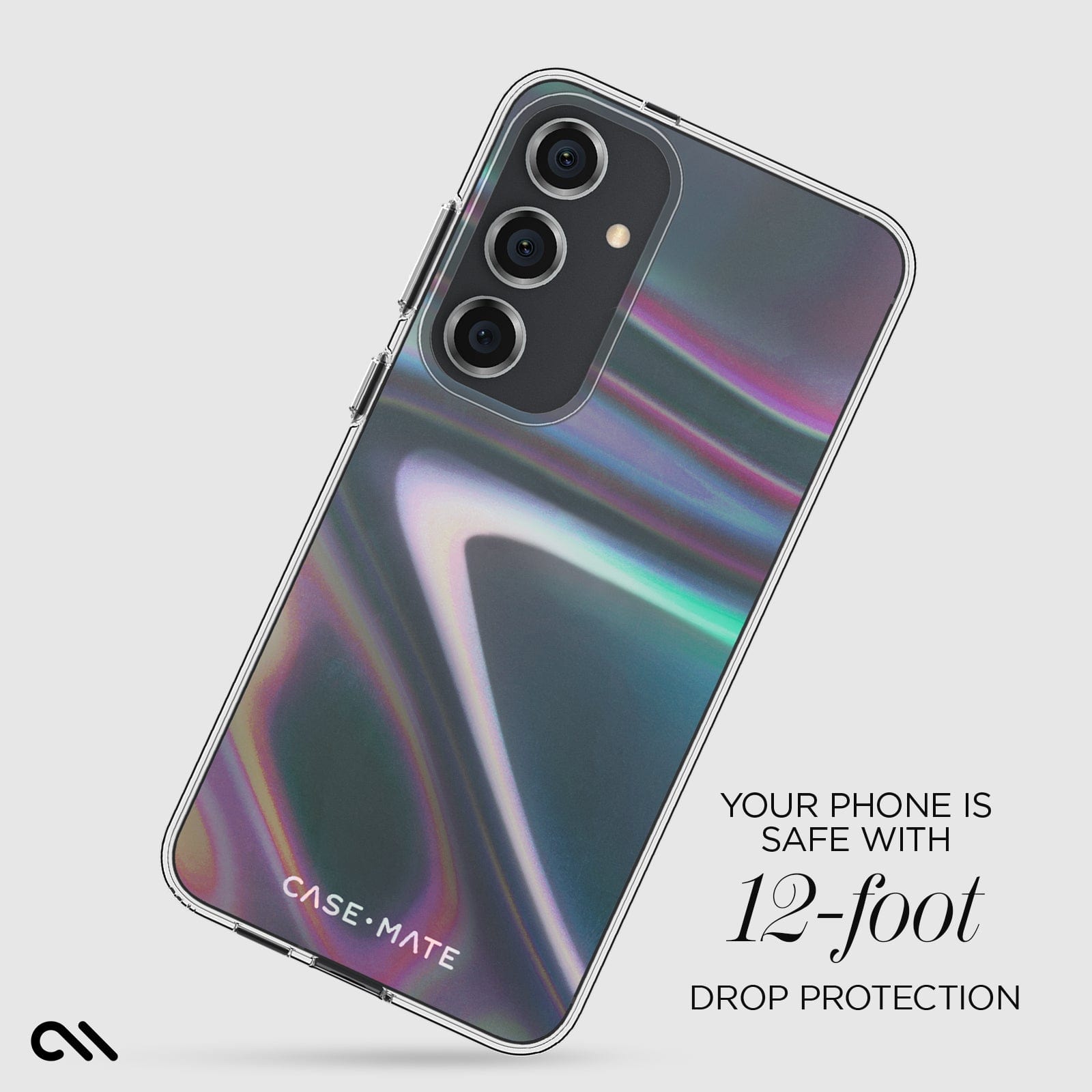 YOUR PHONE IS SAFE WITH 12 FOOT DROP PROTECTION