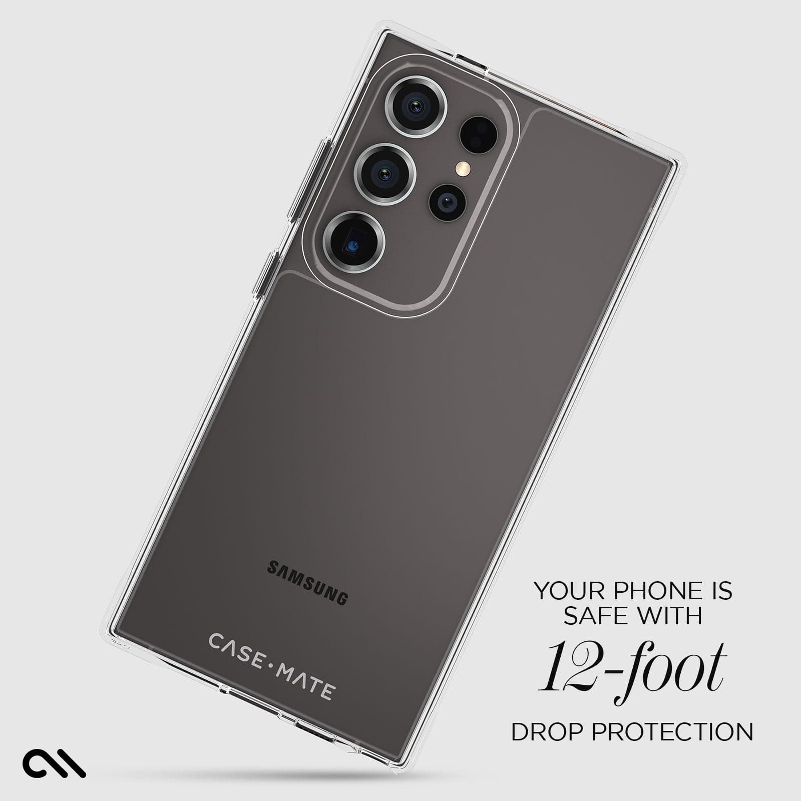YOUR PHONE IS SAFE WITH 12 FOOT DROP PROTECTION