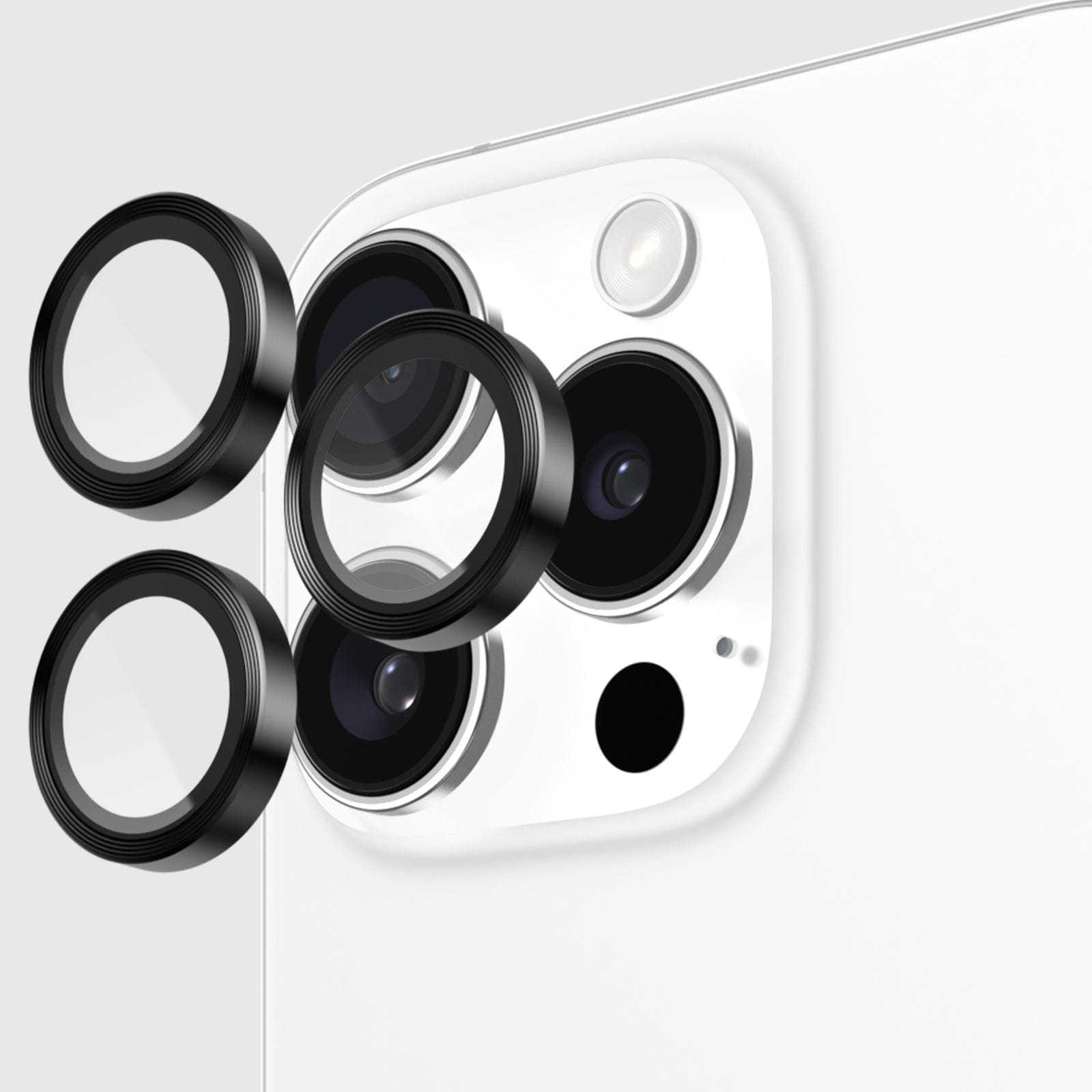 ShMetal Protezione Obiettivo Fotocamera Per IPhone 15 Pro Max / 15 Pro – Vetro 9H Con Anello In Alluminio – Oro Rosa